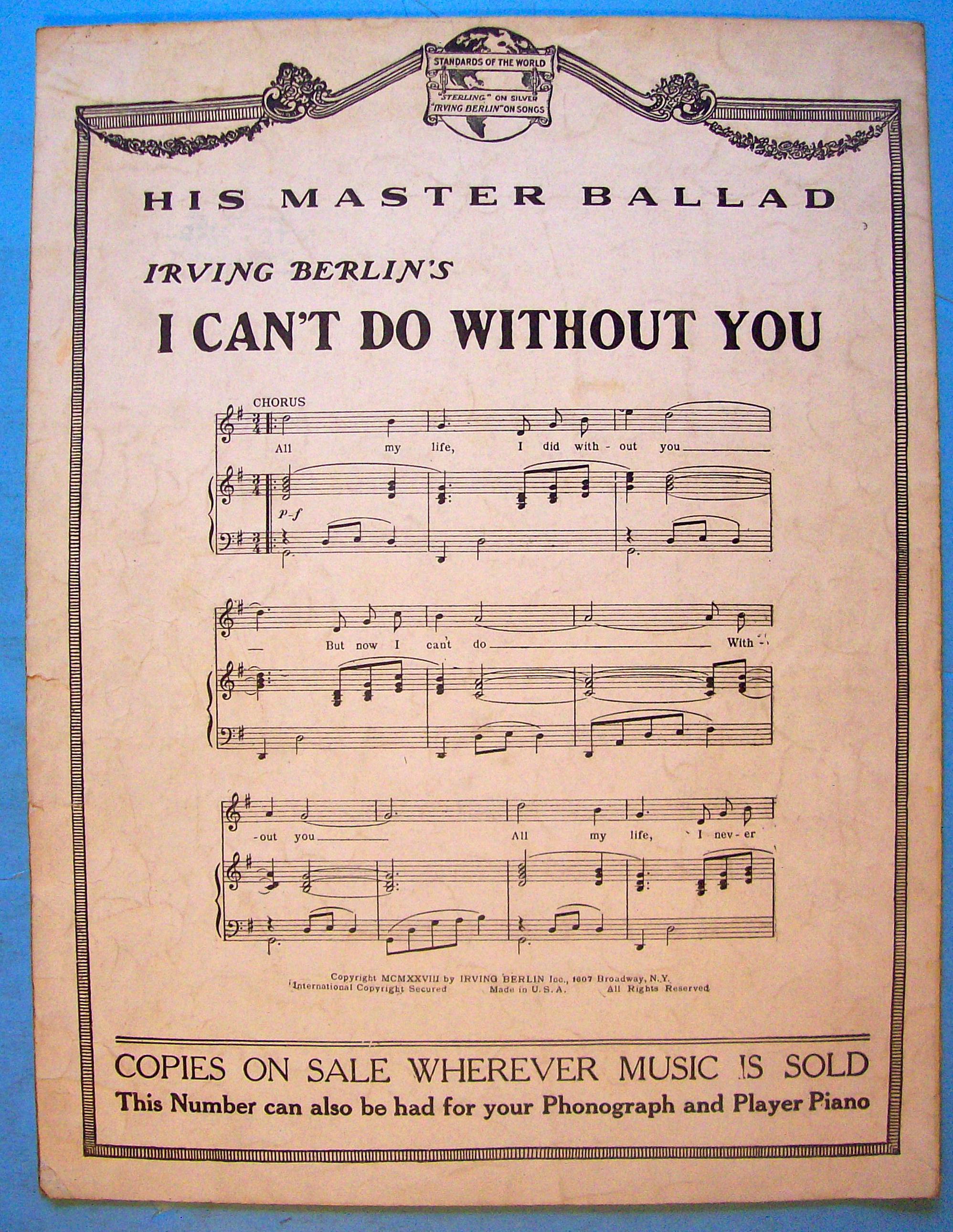 Sheet Music 1928 Beloved By Alice Zeppilli