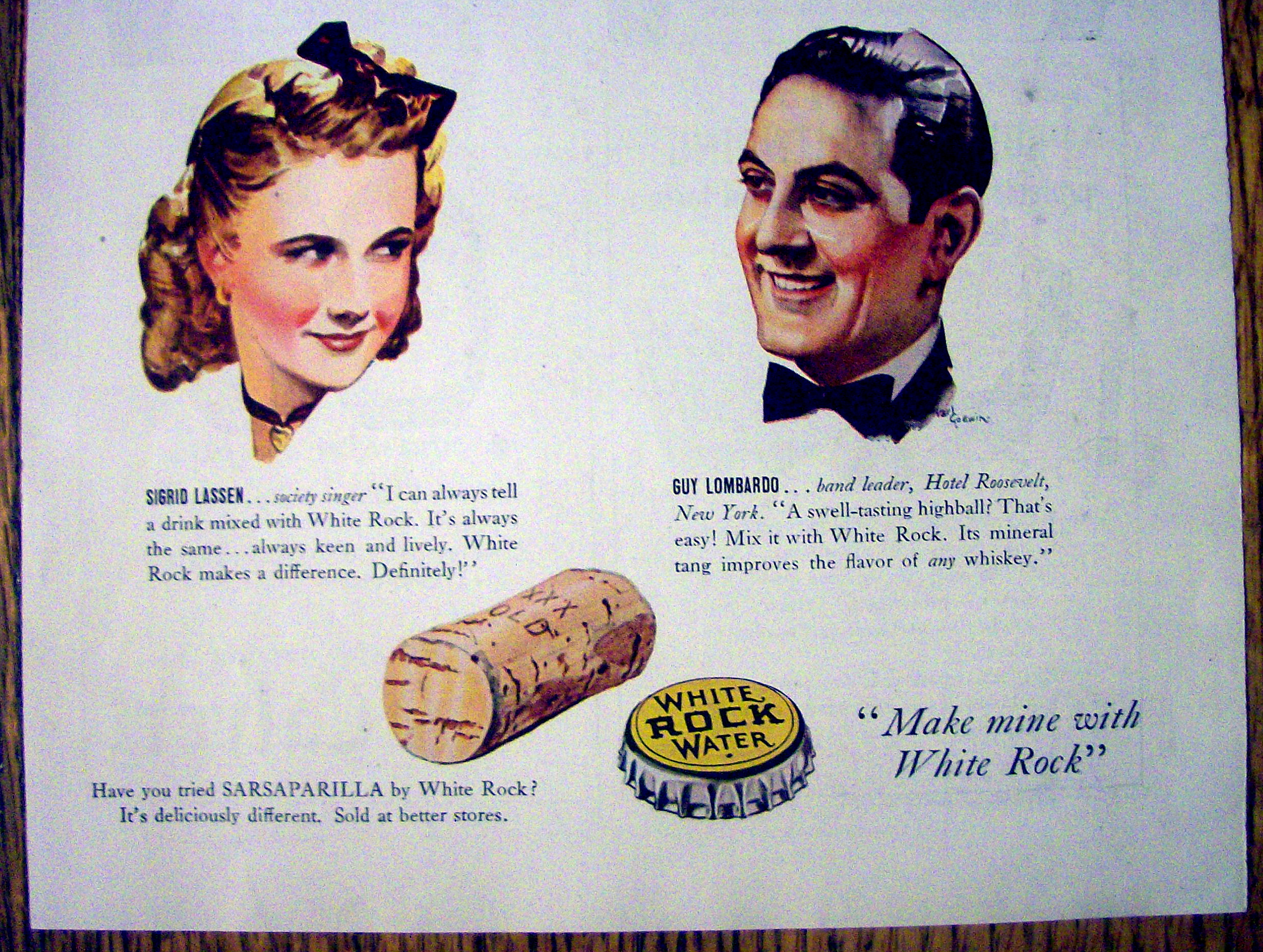 1940 White Rock Water with Guy Lombardo & More
