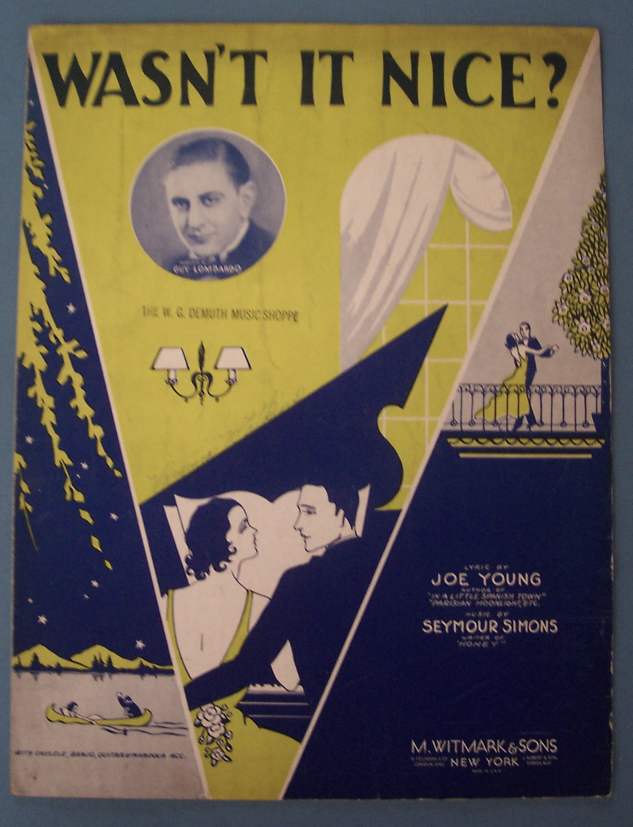 Sheet Music For 1930 Wasn't It Nice?
