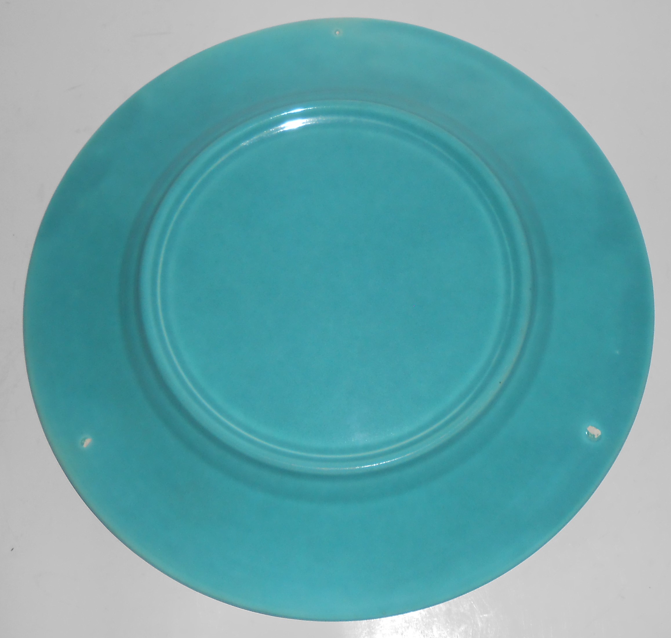 Red Wing Pottery Chevron Turquoise Dinner Plate