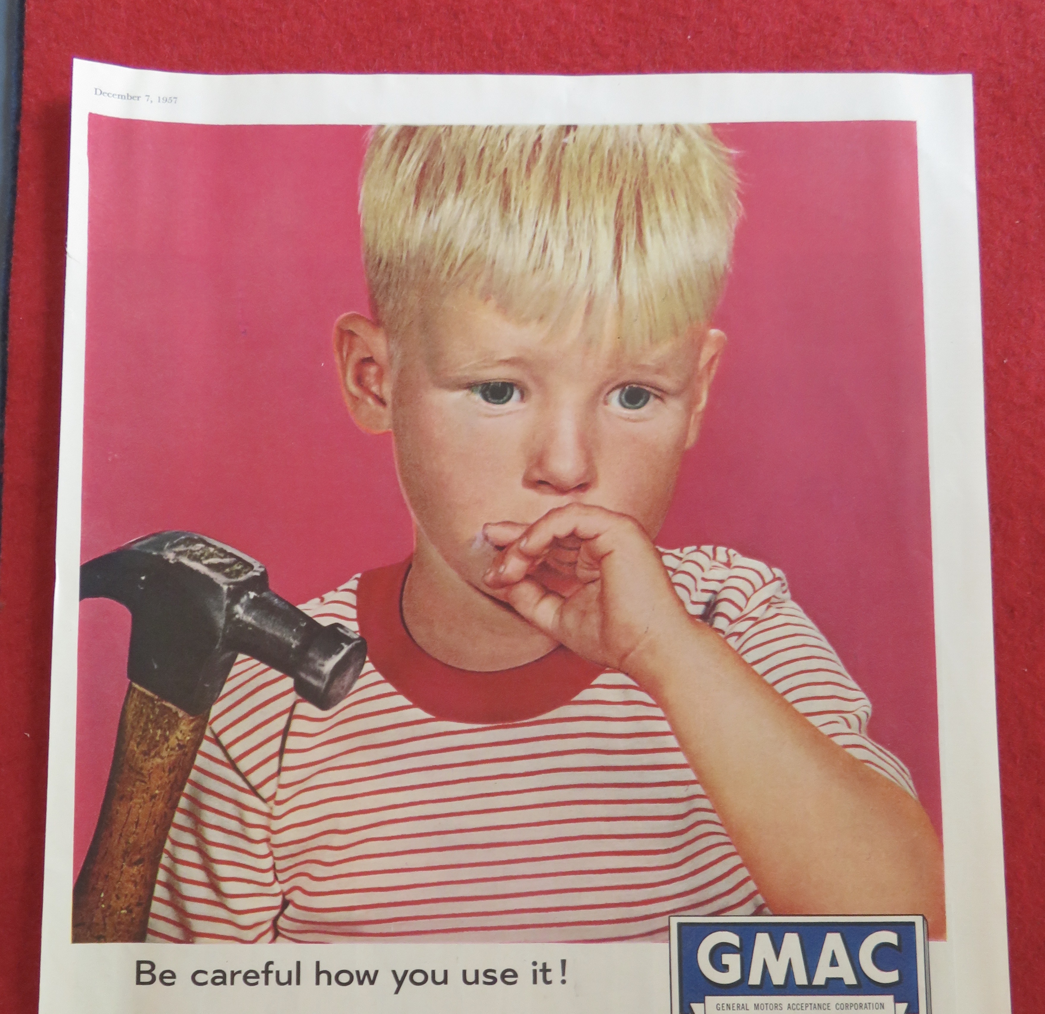 1957 GMAC Time Payment Plan with Boy & Hammer