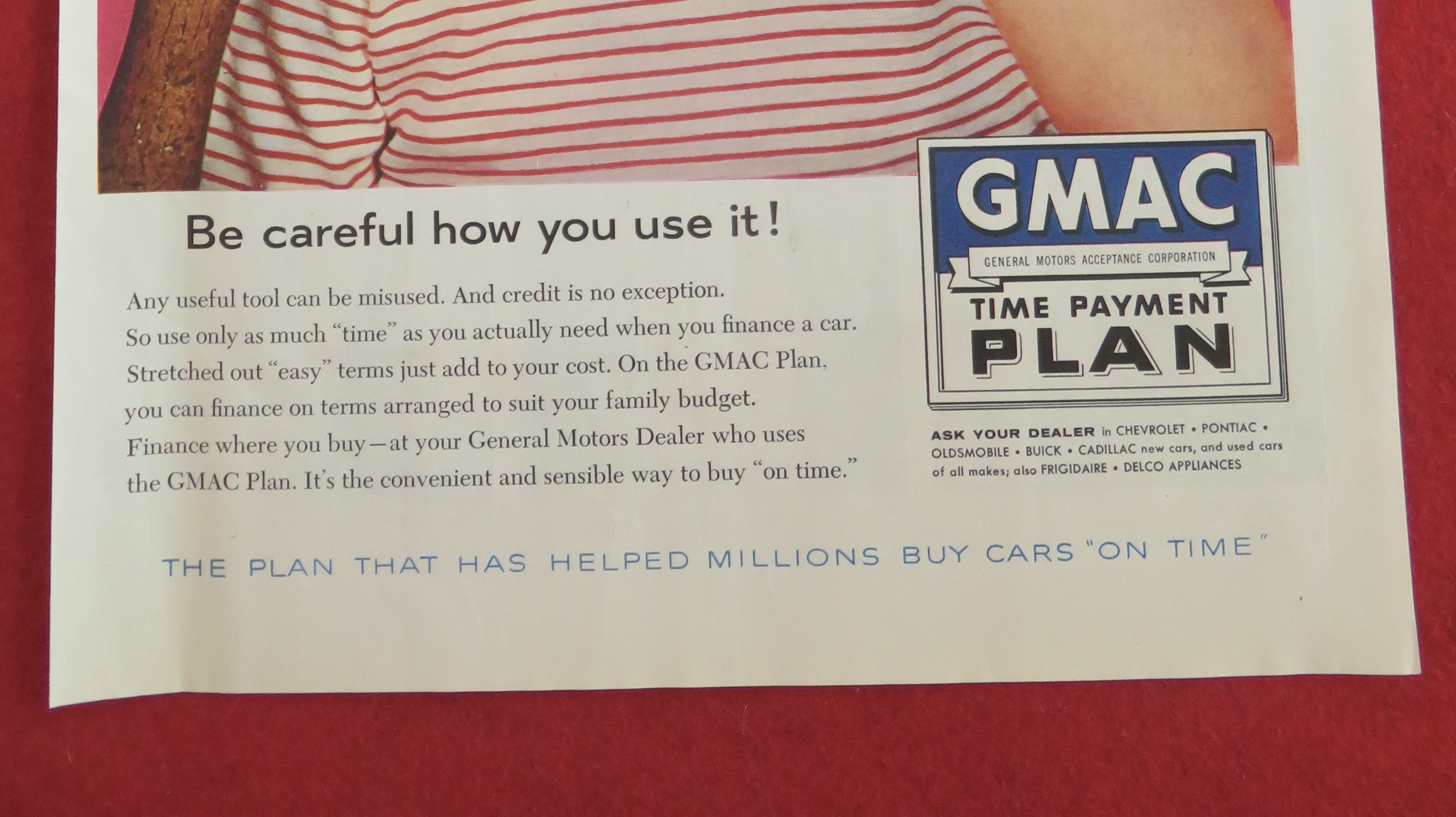 1957 GMAC Time Payment Plan with Boy & Hammer