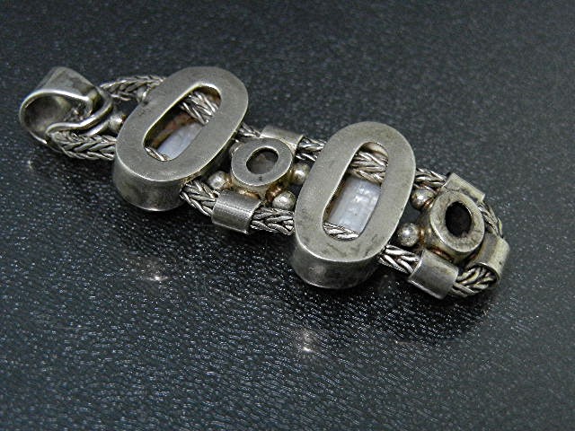Sterling Silver Biwa Pearls Amethyst Pendant