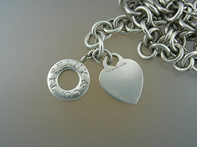 Tiffany Sterling Silver Heart & Toggle Necklace