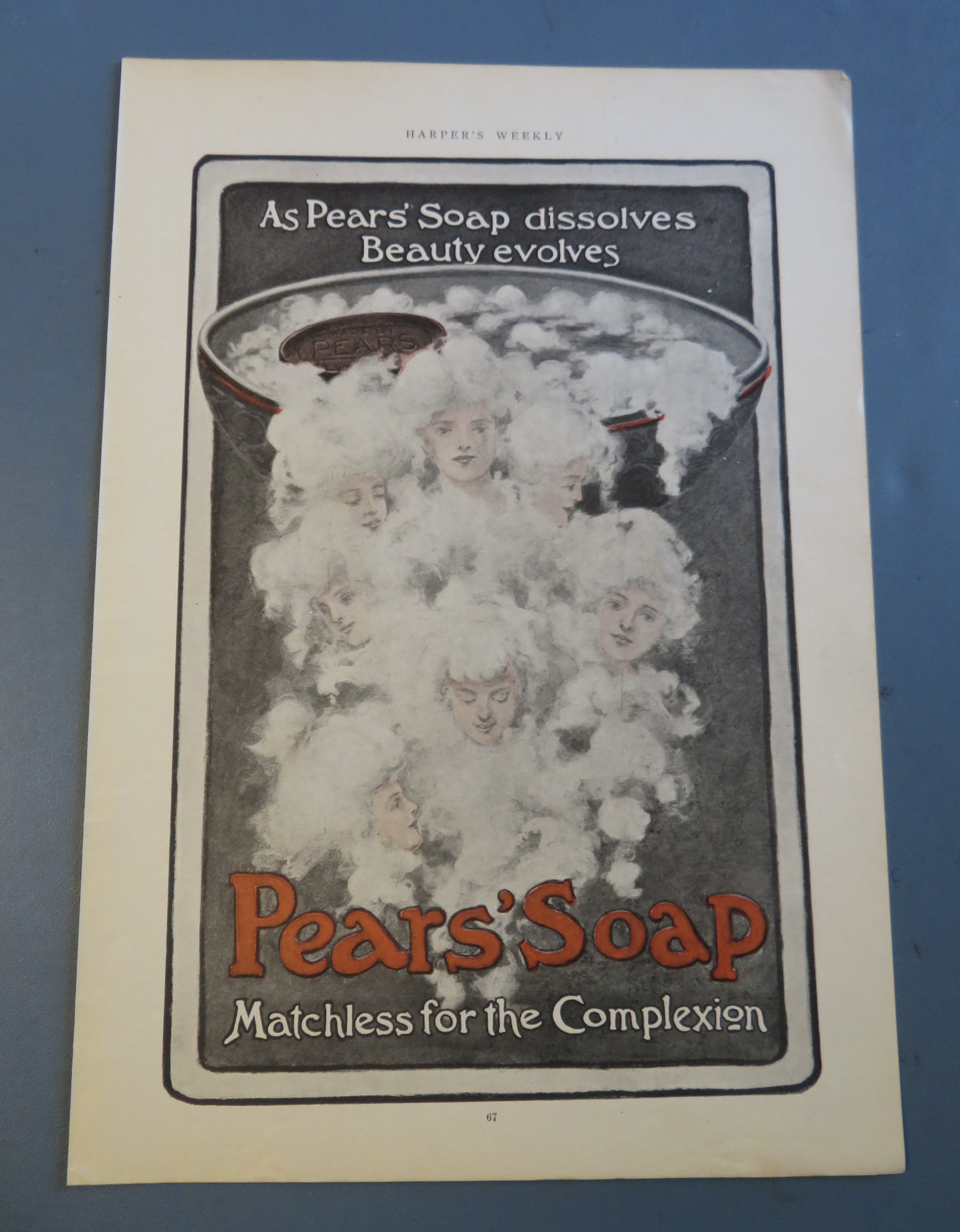 1908 Pear's Soap with 7 Women with Soapy Heads