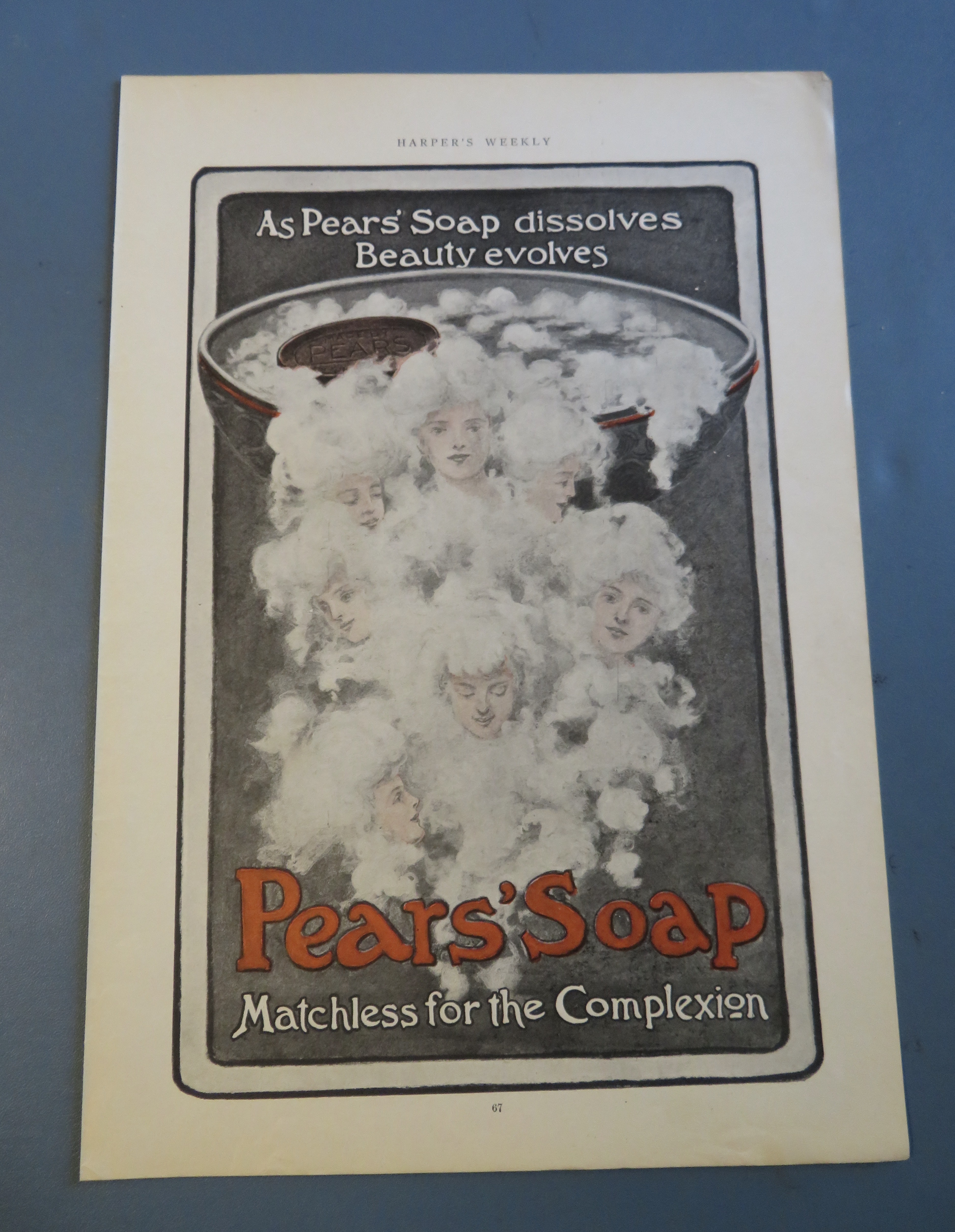 1908 Pear's Soap with 7 Women with Soapy Heads