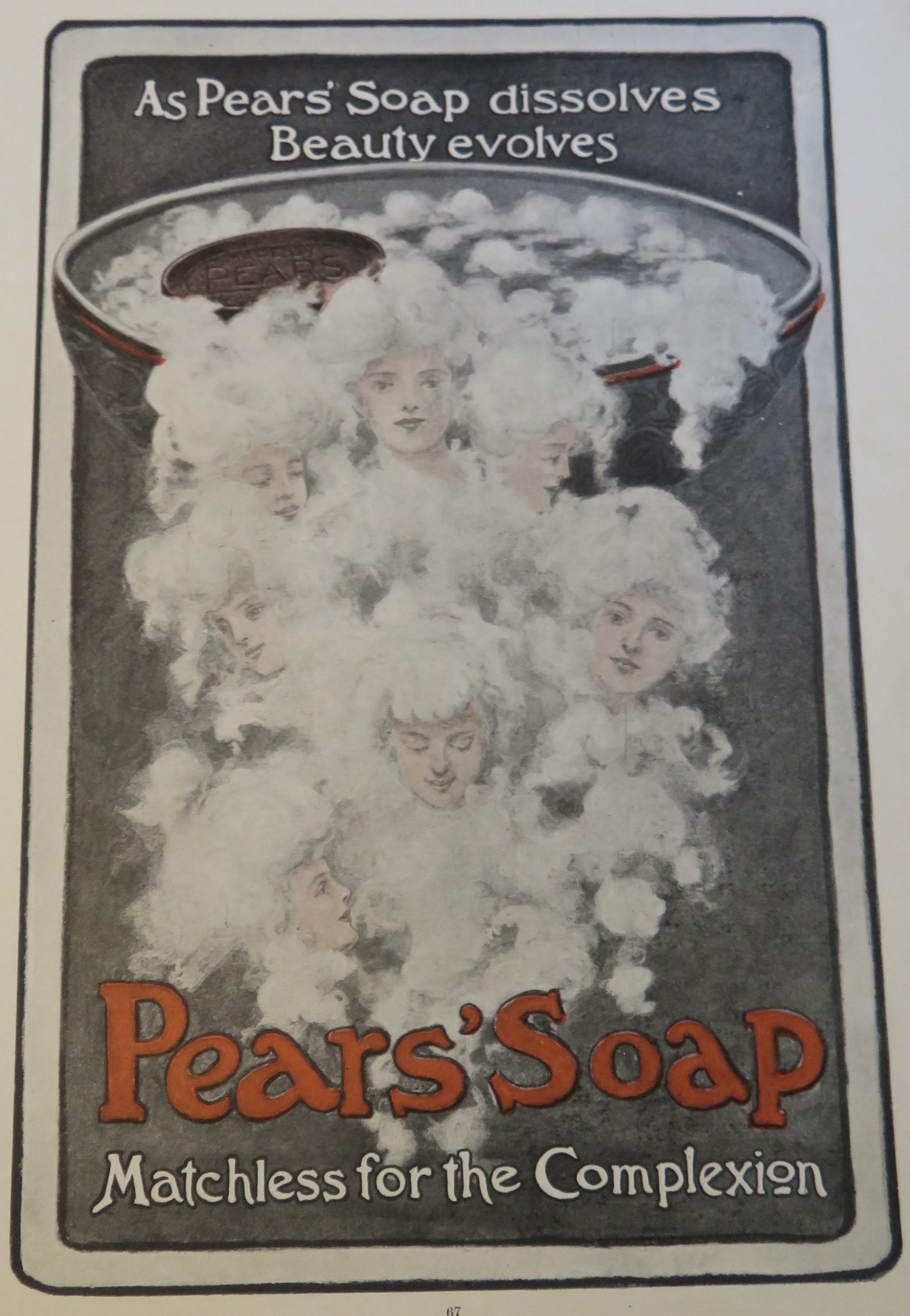 1908 Pear's Soap with 7 Women with Soapy Heads
