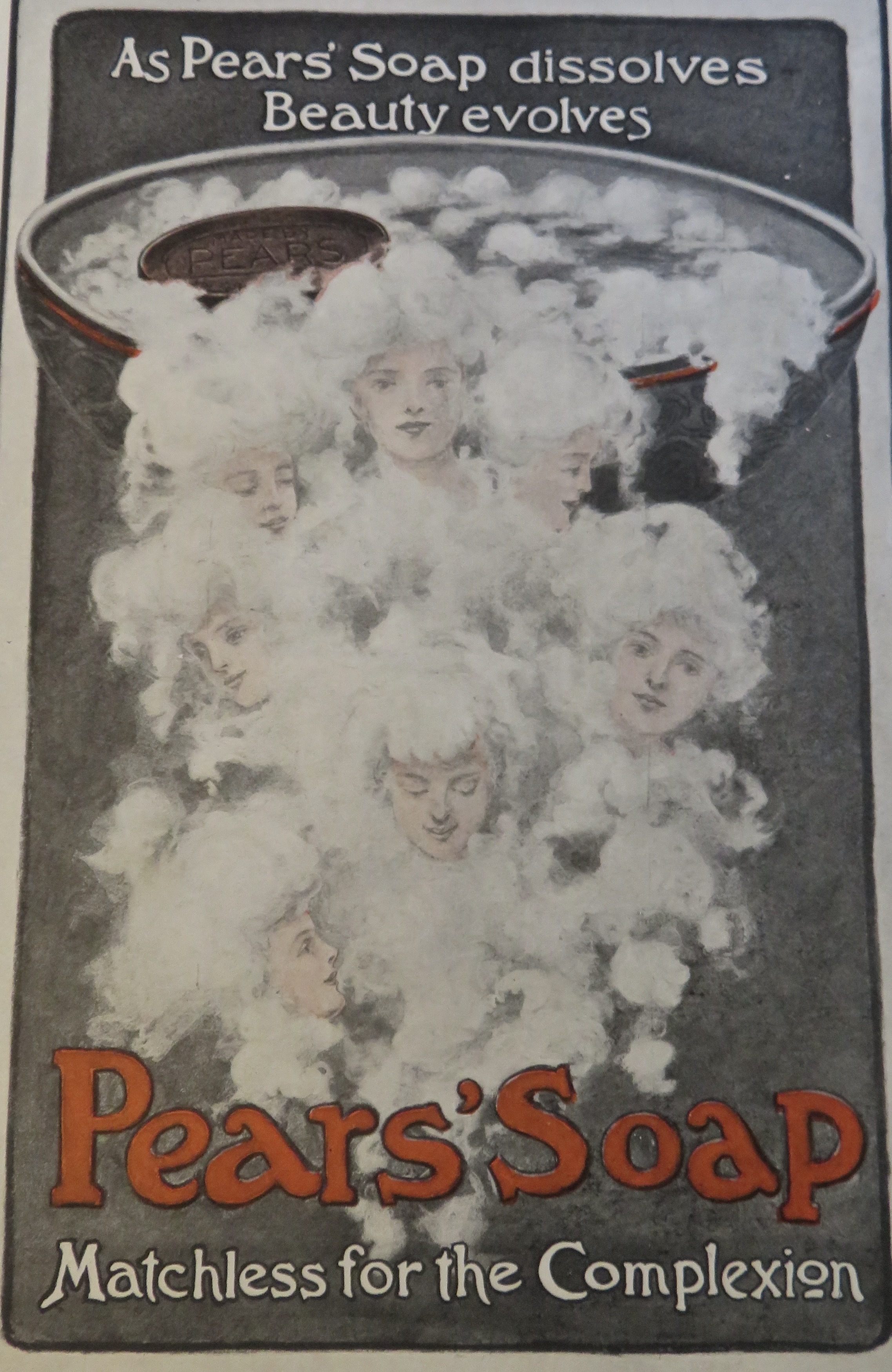 1908 Pear's Soap with 7 Women with Soapy Heads