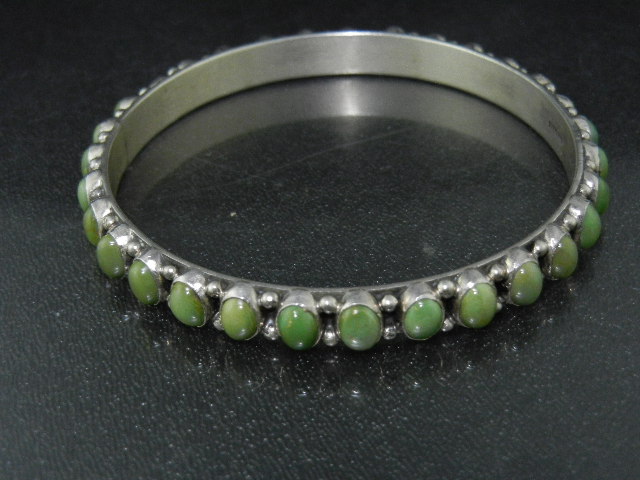 Andy Cadman Sterling Silver Green Kingman Turquoise Ban