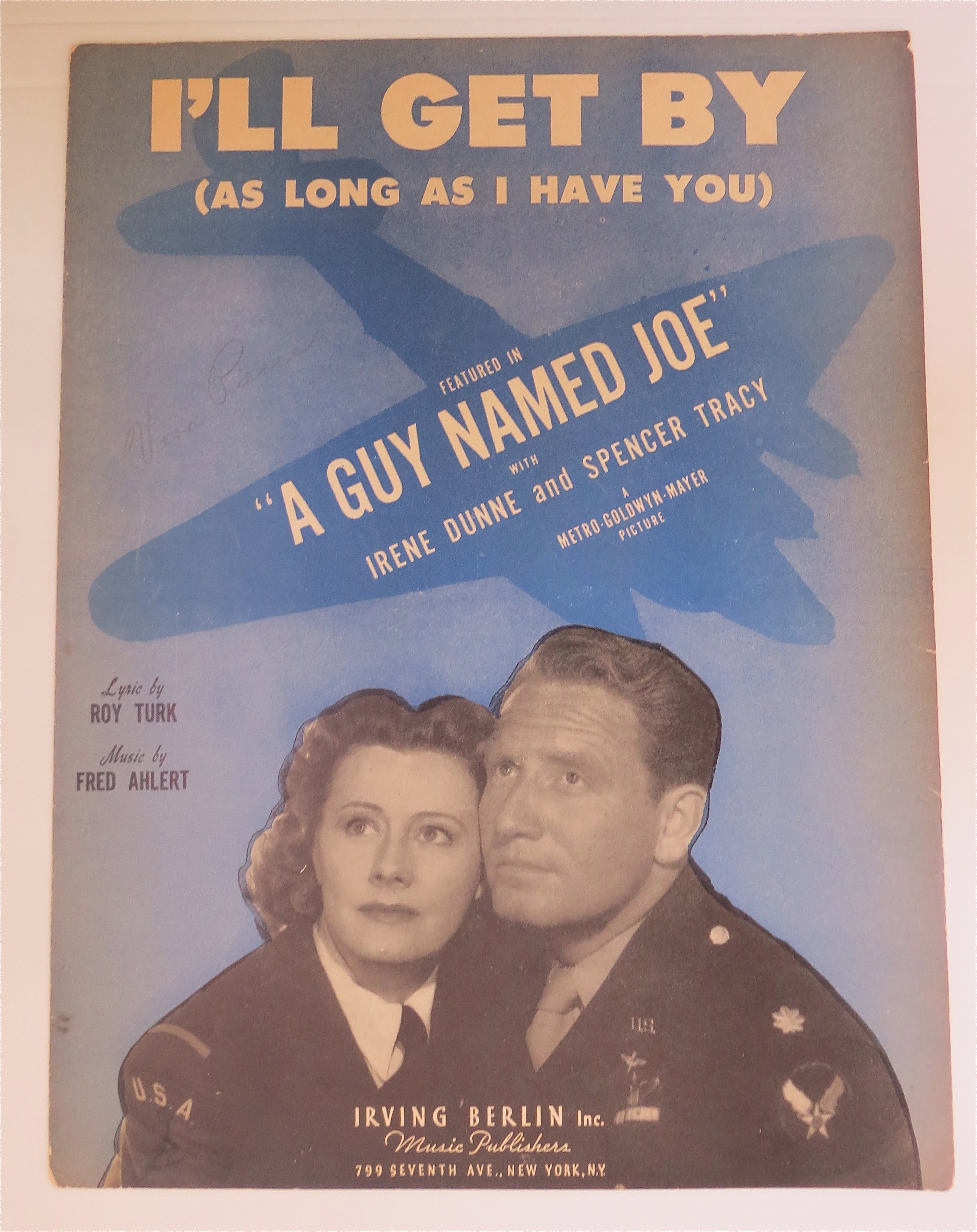 1943 I'll Get By Sheet Music with Tracy & Dunne
