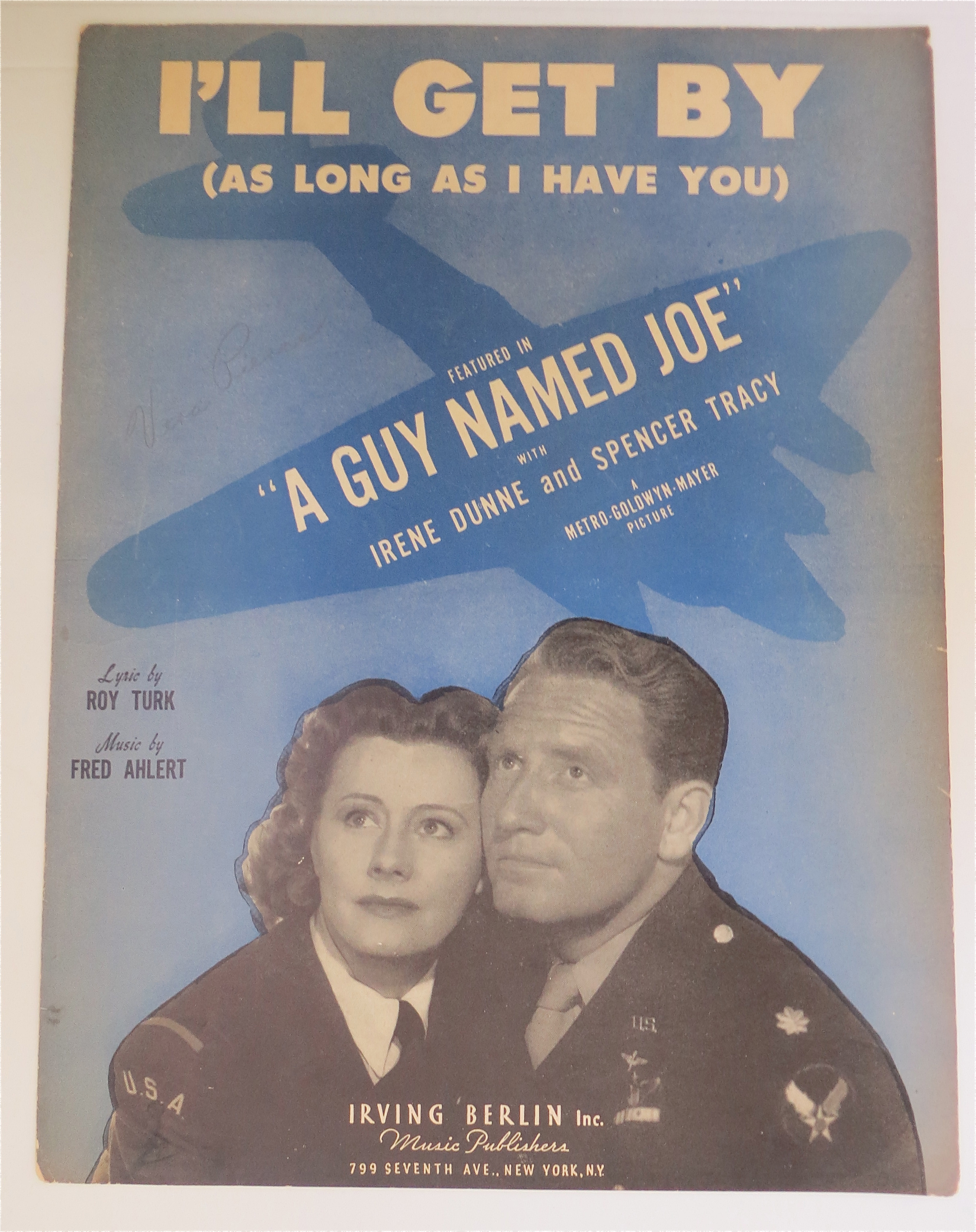 1943 I'll Get By Sheet Music with Tracy & Dunne