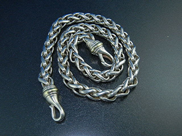 David Yurman 14K Sterling Silver Wheat 8mm 17 Inches