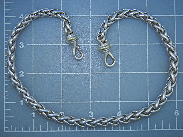 David Yurman 14K Sterling Silver Wheat 8mm 17 Inches