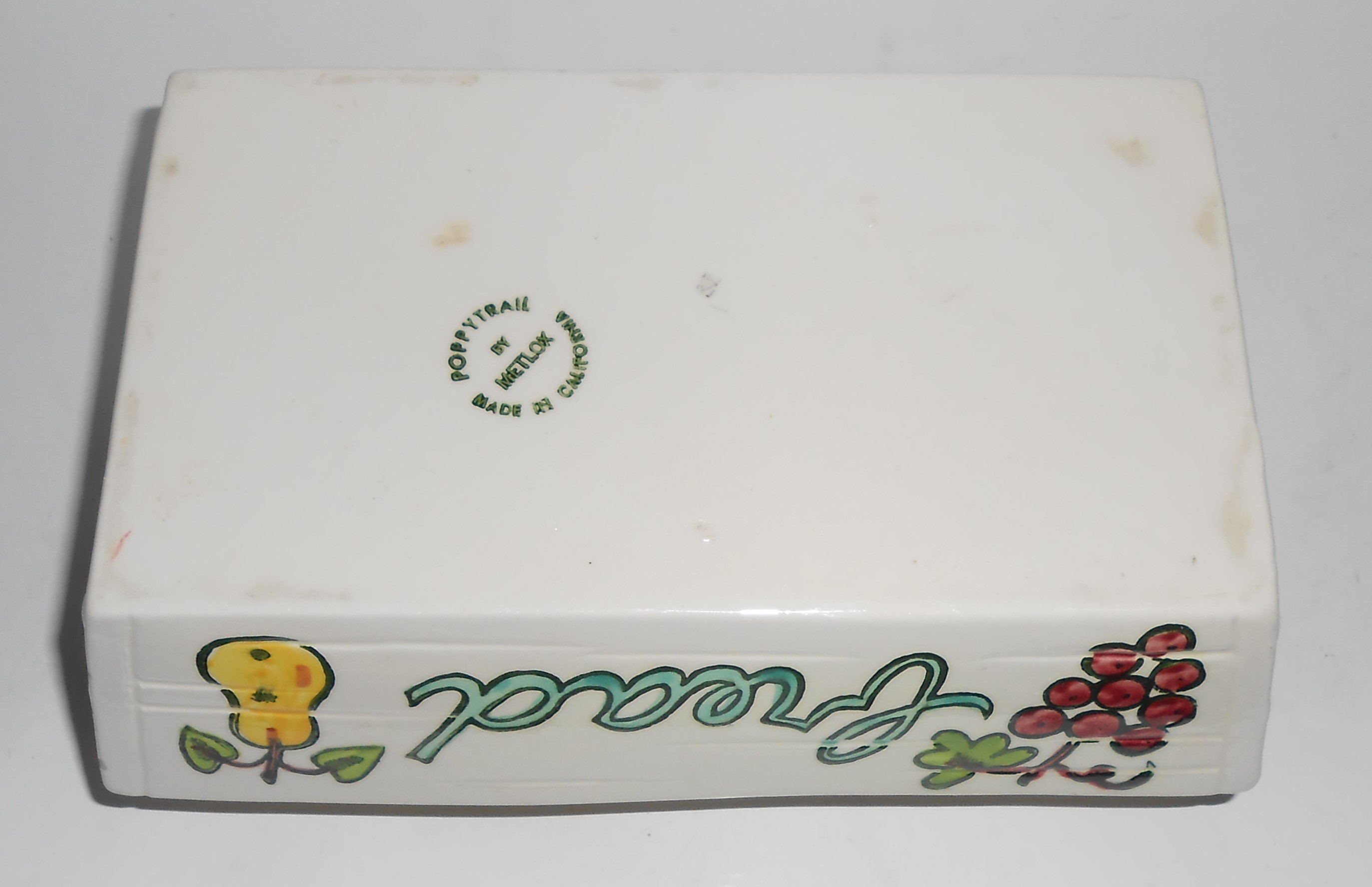 Metlox Pottery Poppy Trail Happy Time Bread Pan