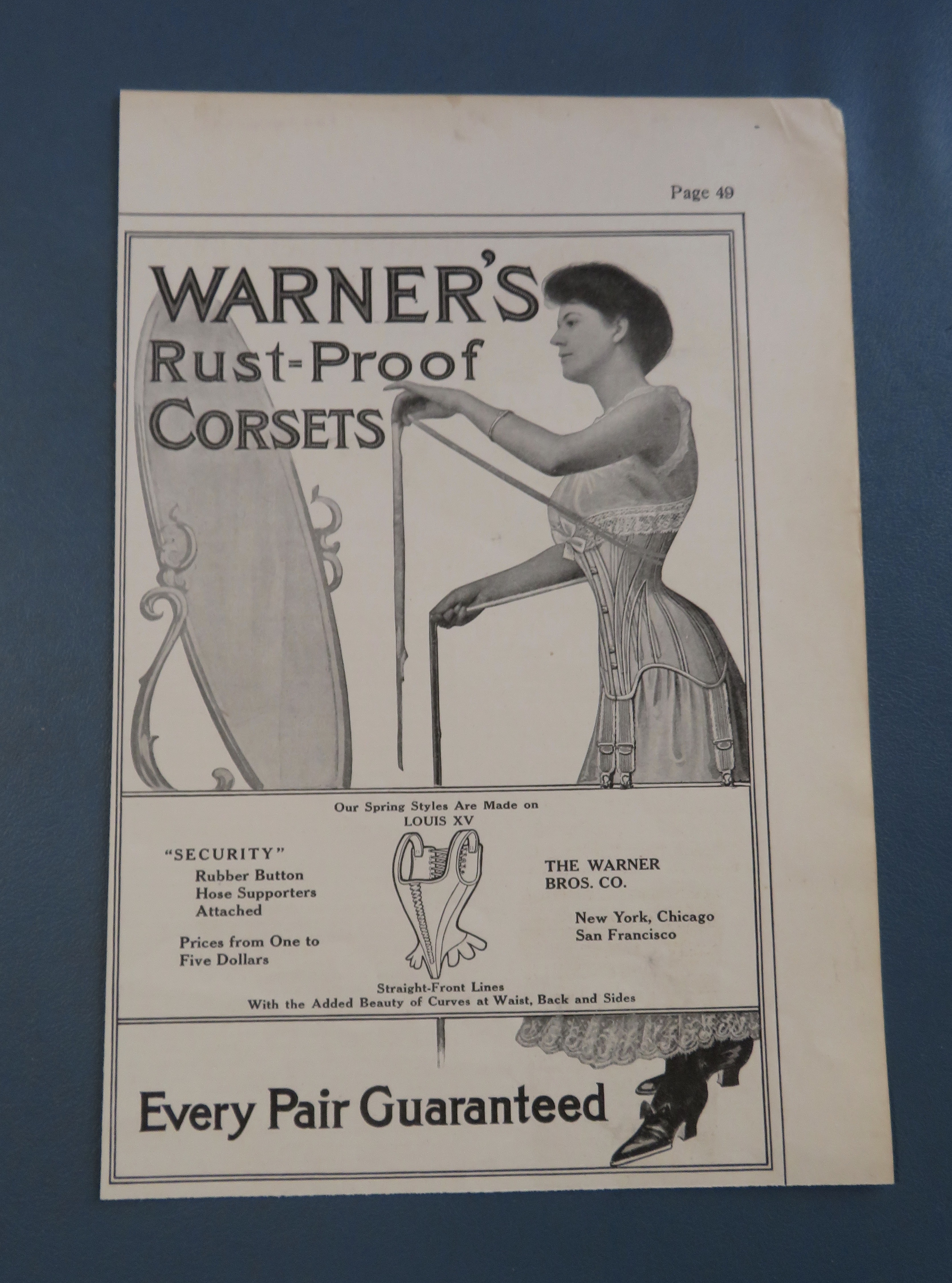 1906 Warner's Rust Proof Corsets with Woman