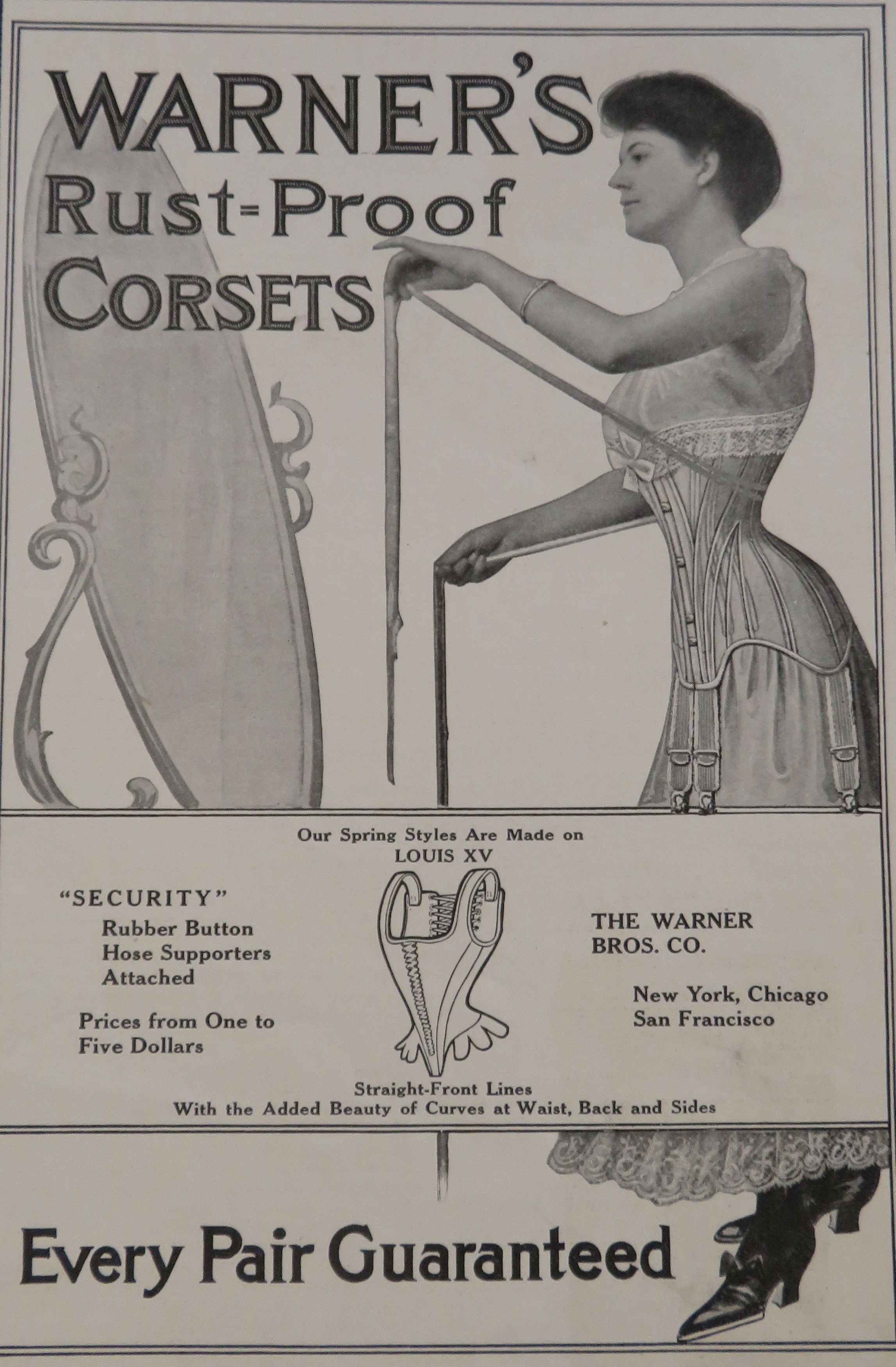 1906 Warner's Rust Proof Corsets with Woman