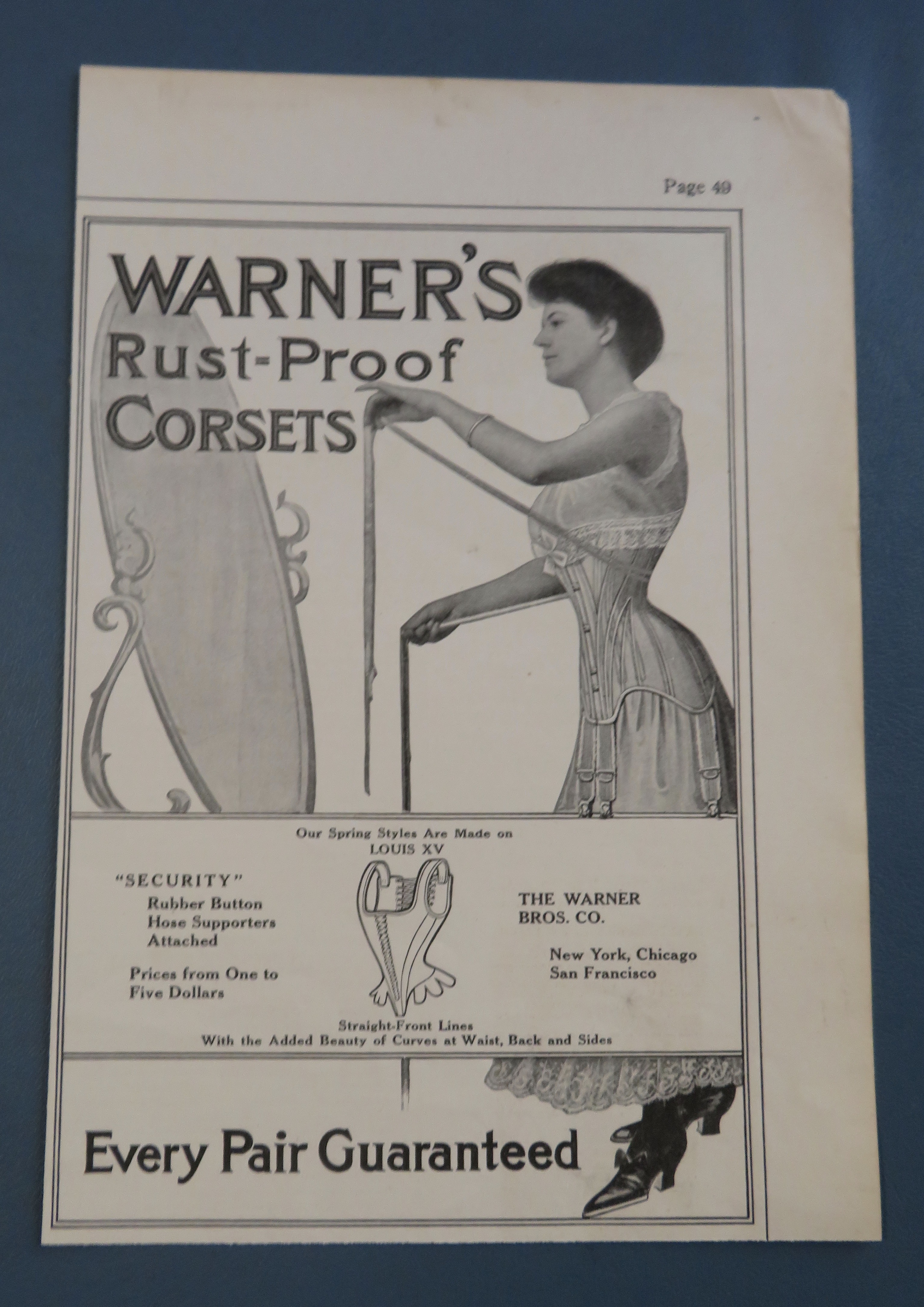 1906 Warner's Rust Proof Corsets with Woman