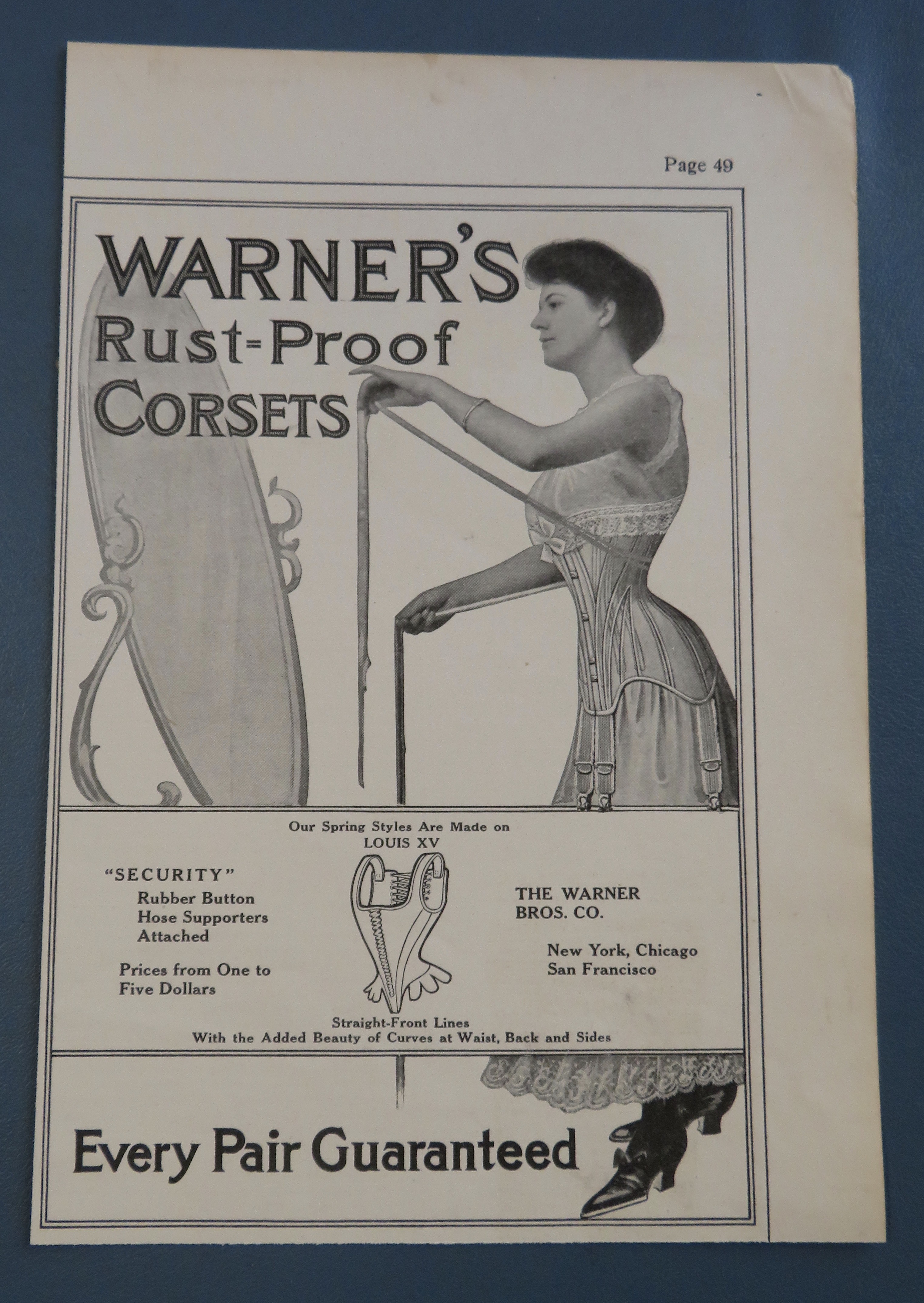 1906 Warner's Rust Proof Corsets with Woman