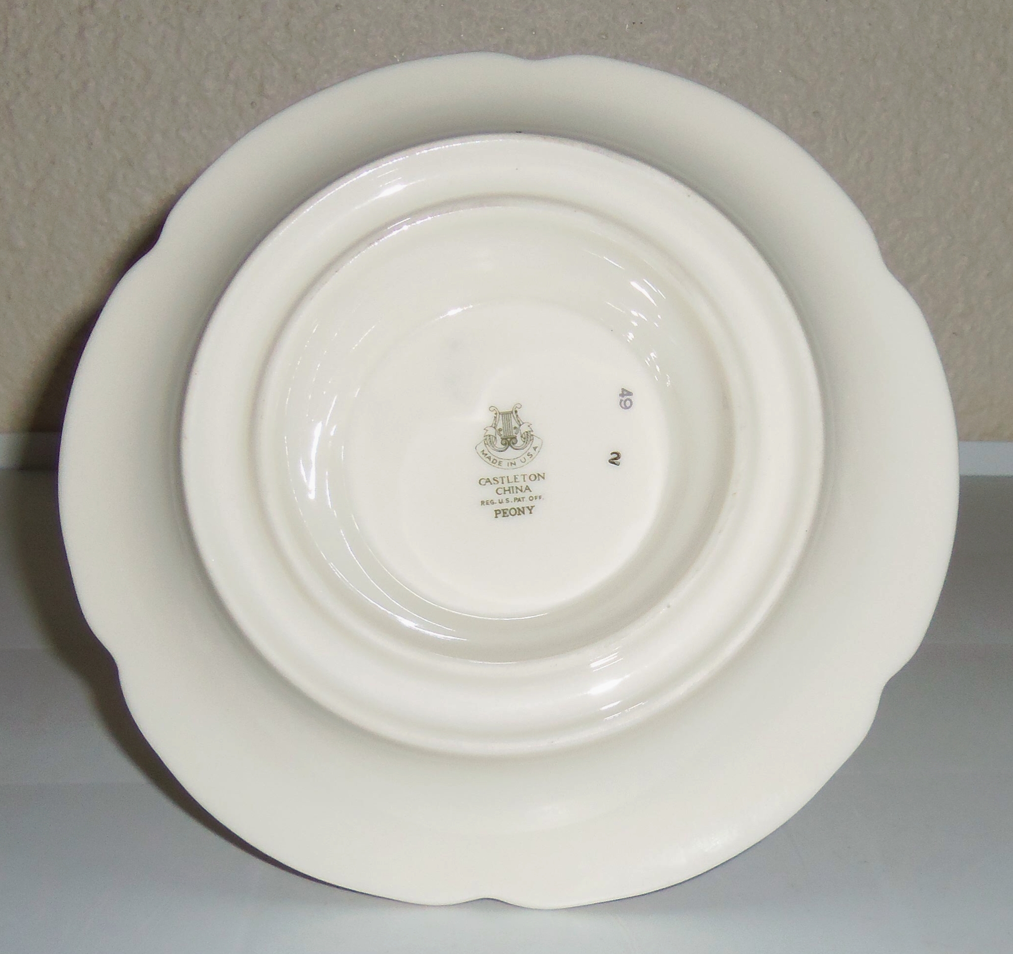 Castleton China Peony Gravy Bowl