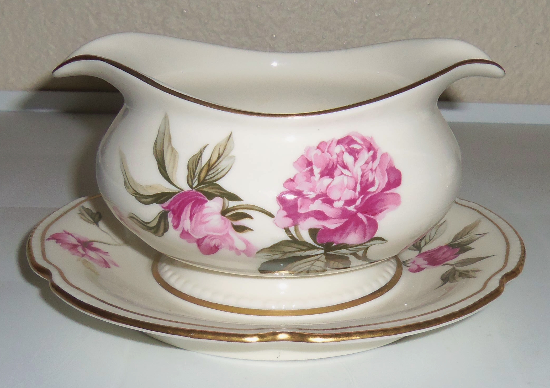 Castleton China Peony Gravy Bowl