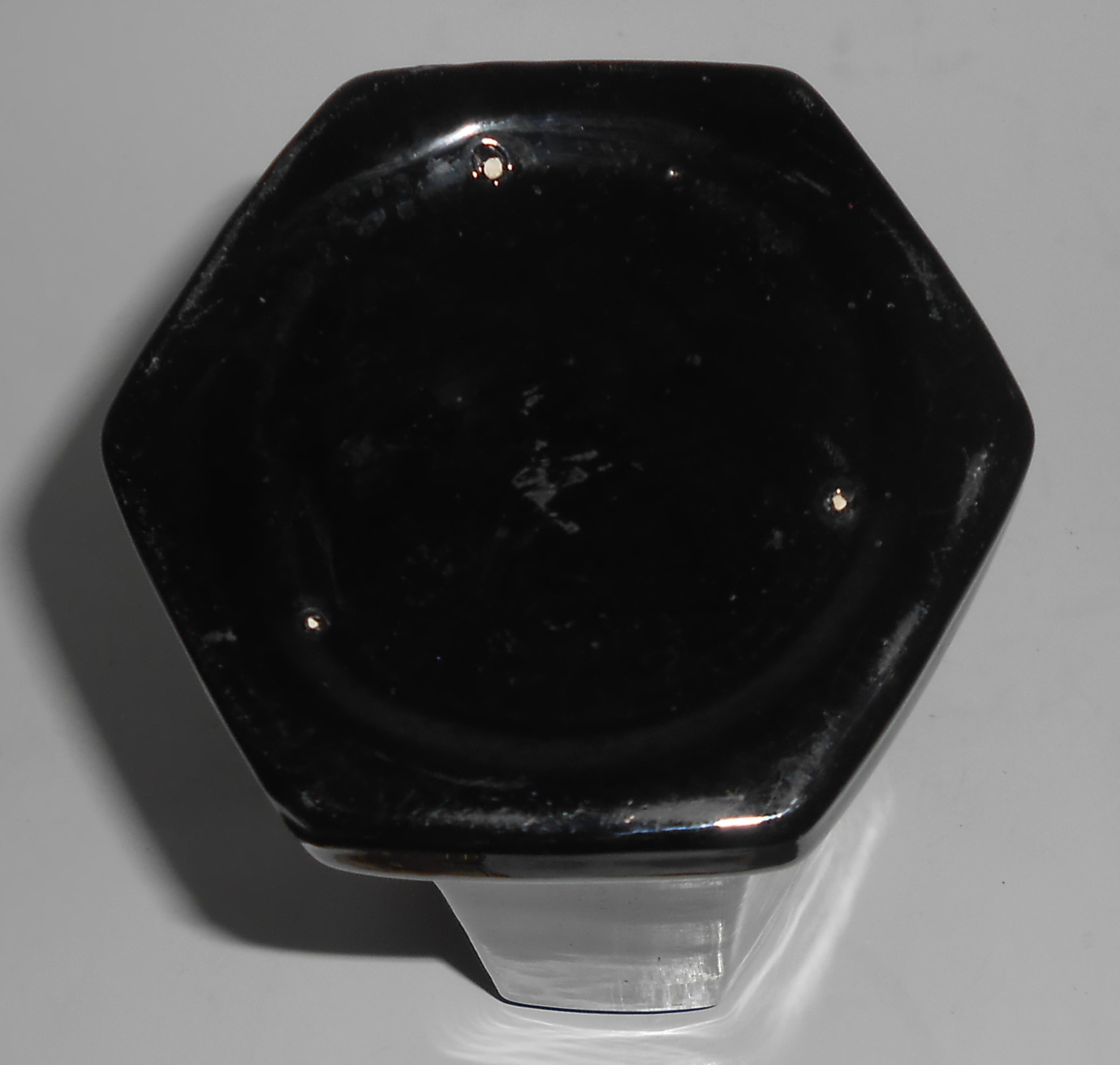 Peters And Reed Art Pottery Mirror Black Ware #56 Vase