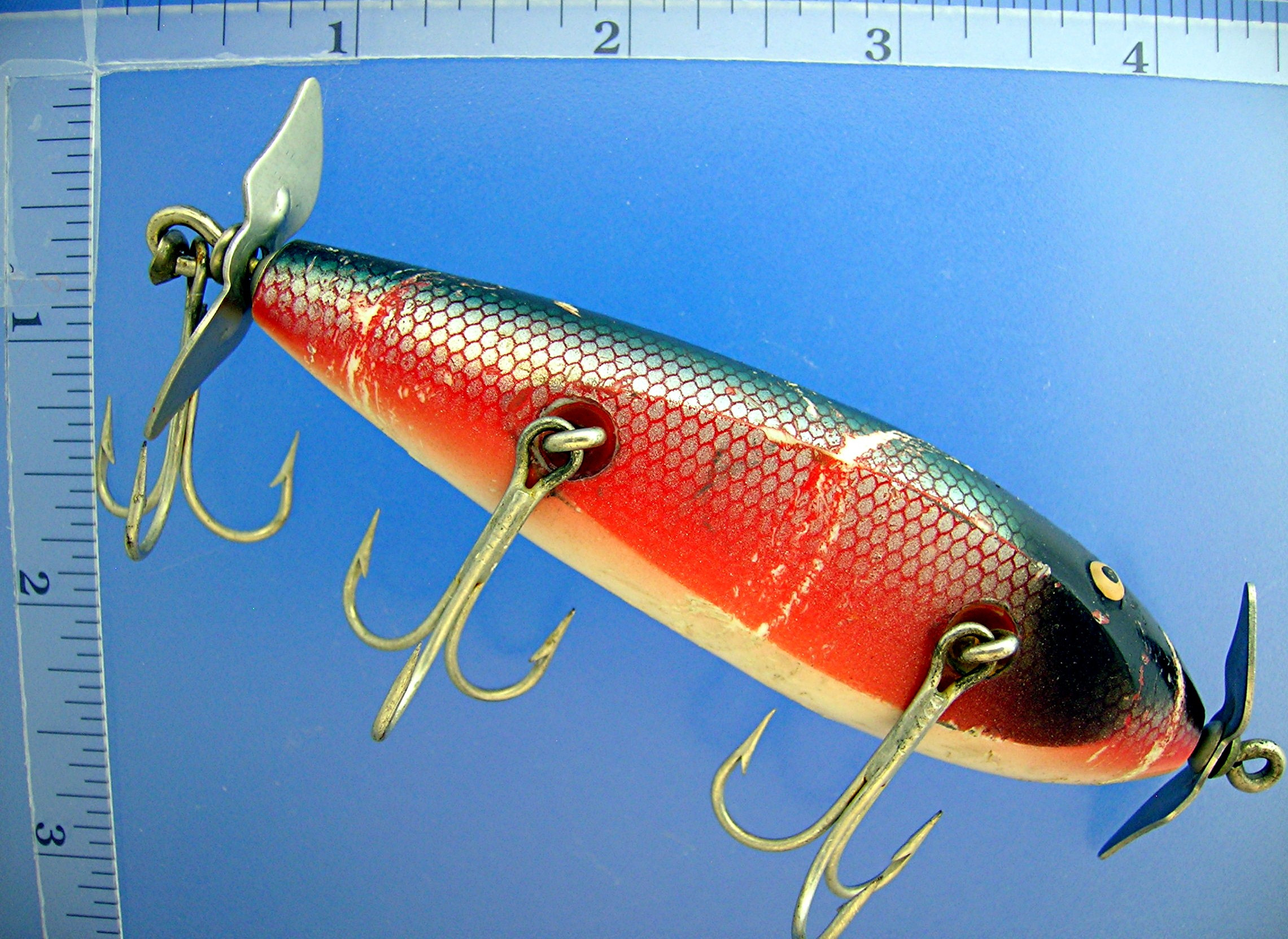 Fishing Lures Lot of 4 Hula Popper, Creek Chub, Pico,