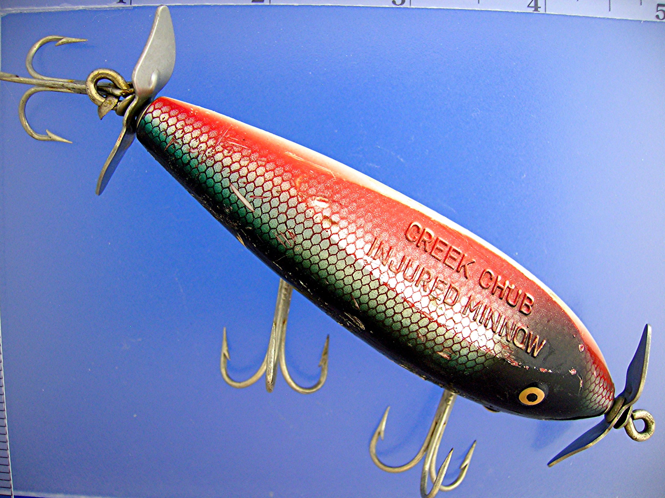 Fishing Lures Lot of 4 Hula Popper, Creek Chub, Pico,
