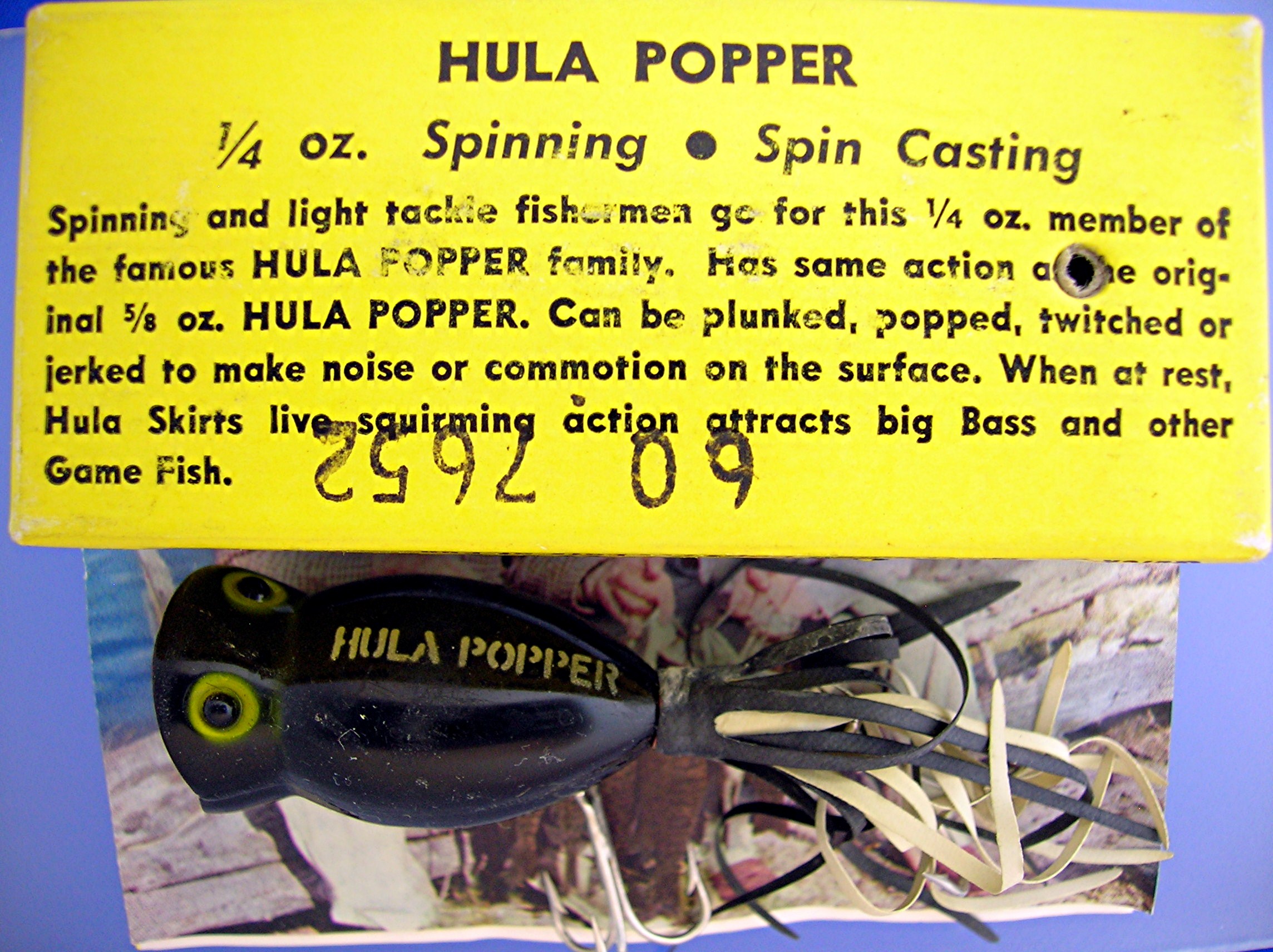 Fishing Lures Lot of 4 Hula Popper, Creek Chub, Pico,