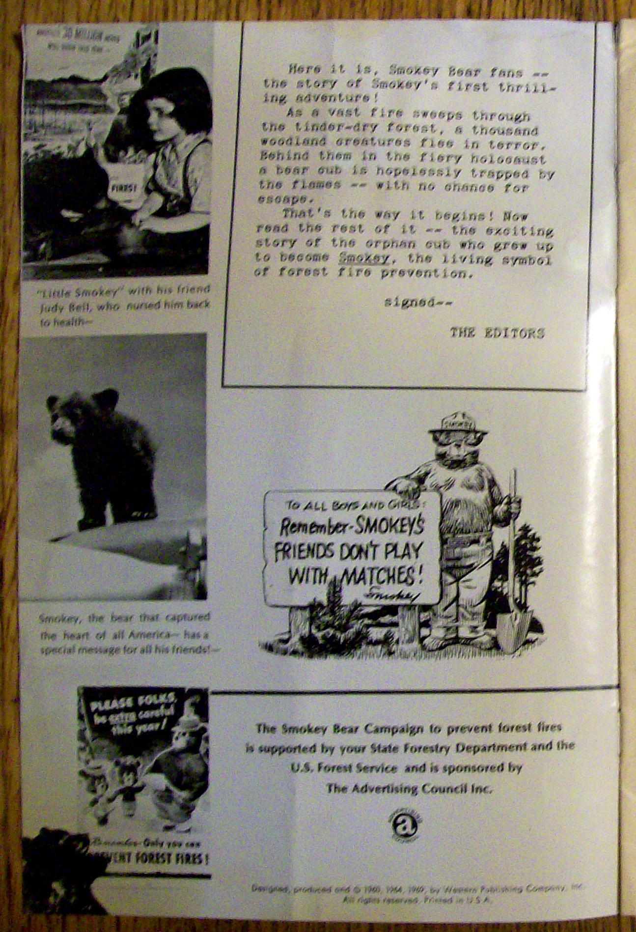 Smokey The Bear Comic - November 1987