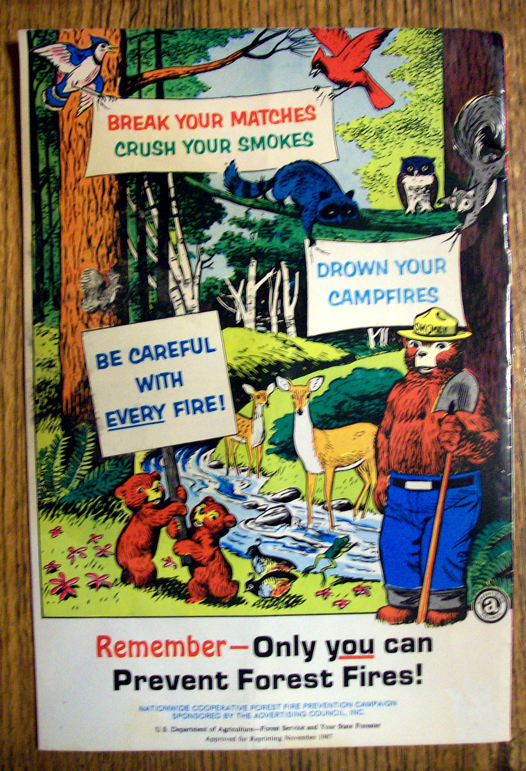 Smokey The Bear Comic - November 1987