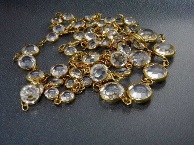 Swarovski Crystals and Gold Necklace