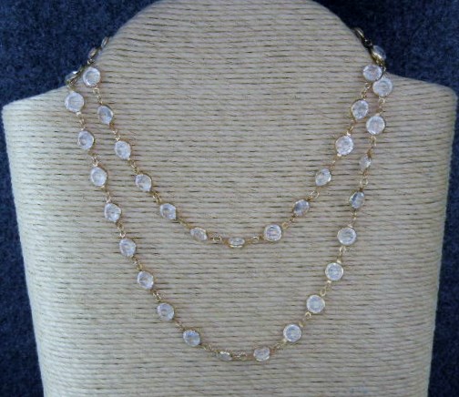 Swarovski Crystals and Gold Necklace
