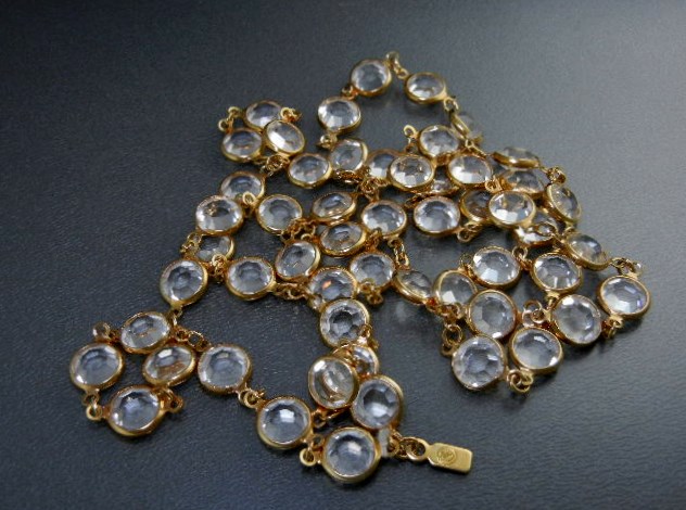 Swarovski Crystals and Gold Necklace