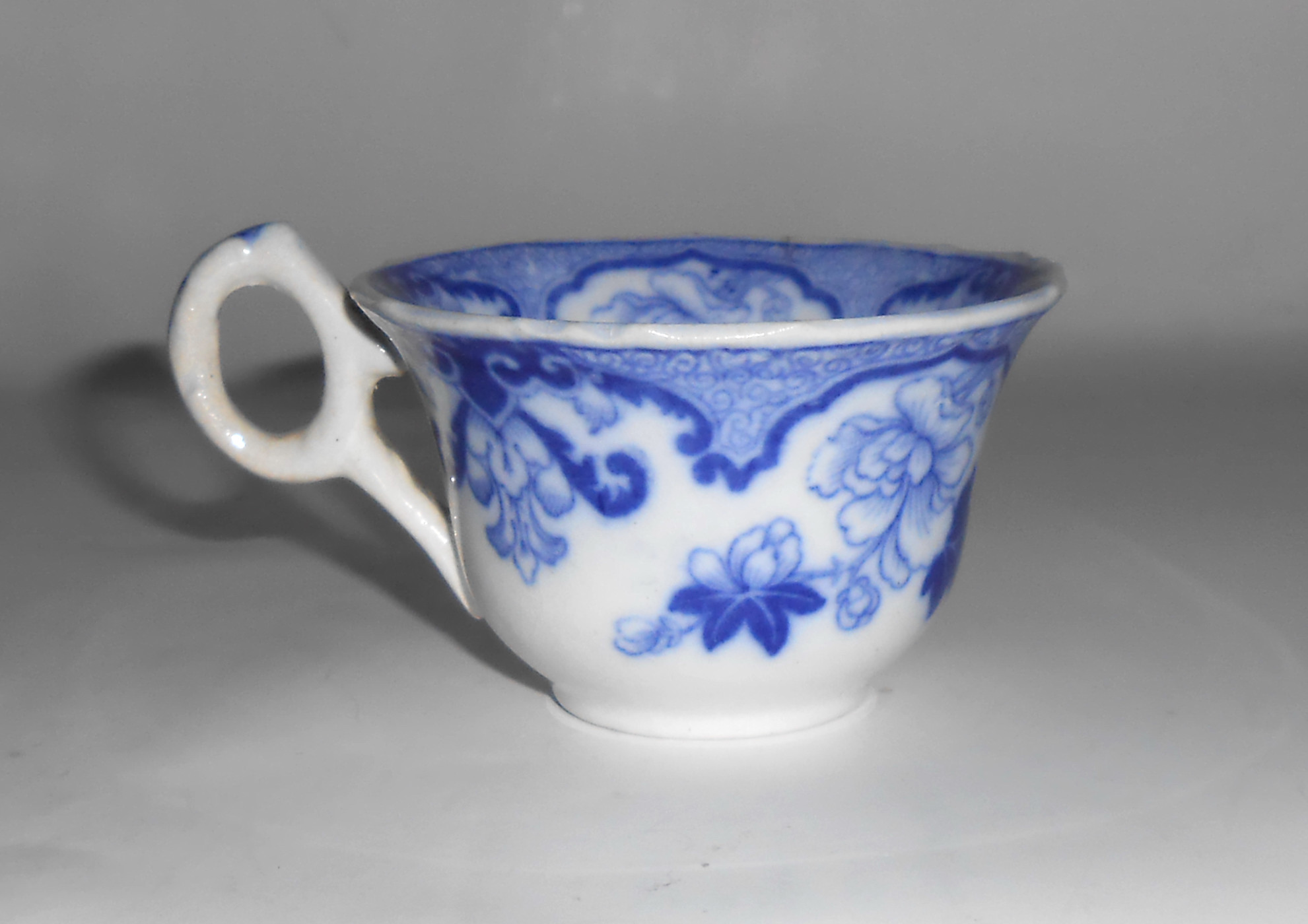 Cauldon Flow Blue China Candia Demitasse Cup!