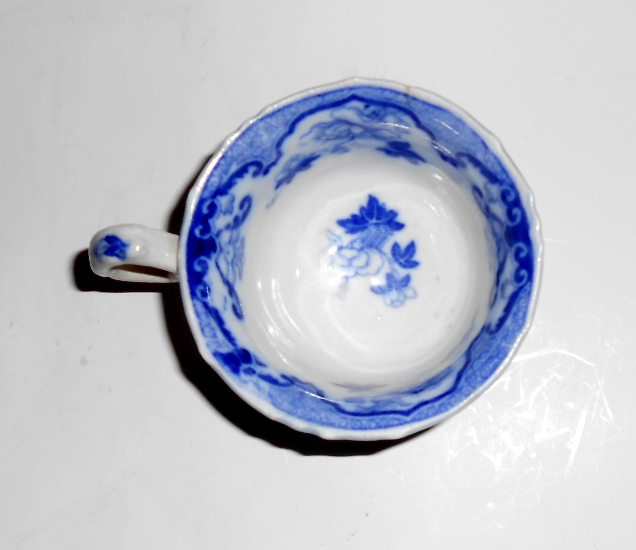 Cauldon Flow Blue China Candia Demitasse Cup!