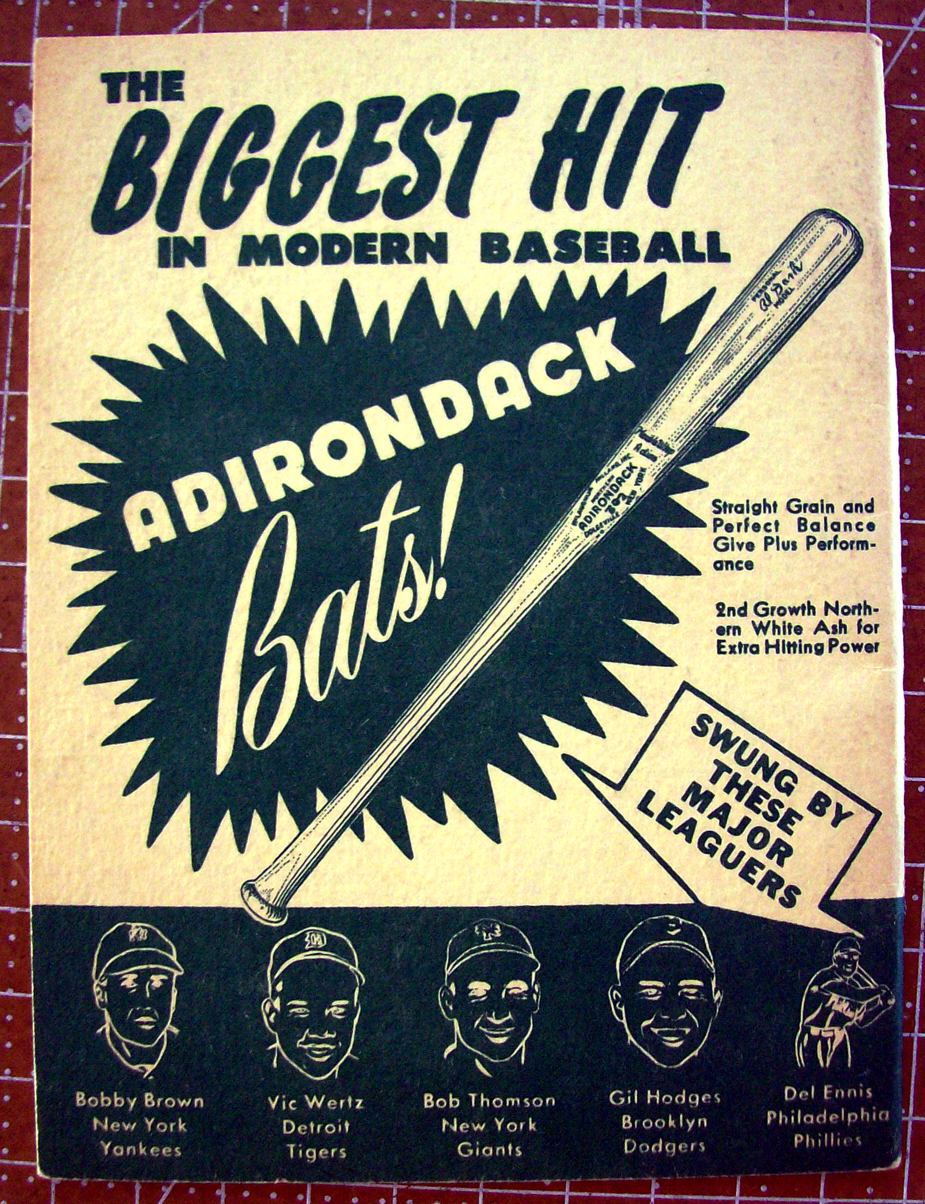 Baseball Rules By Adirondack Bats 1950