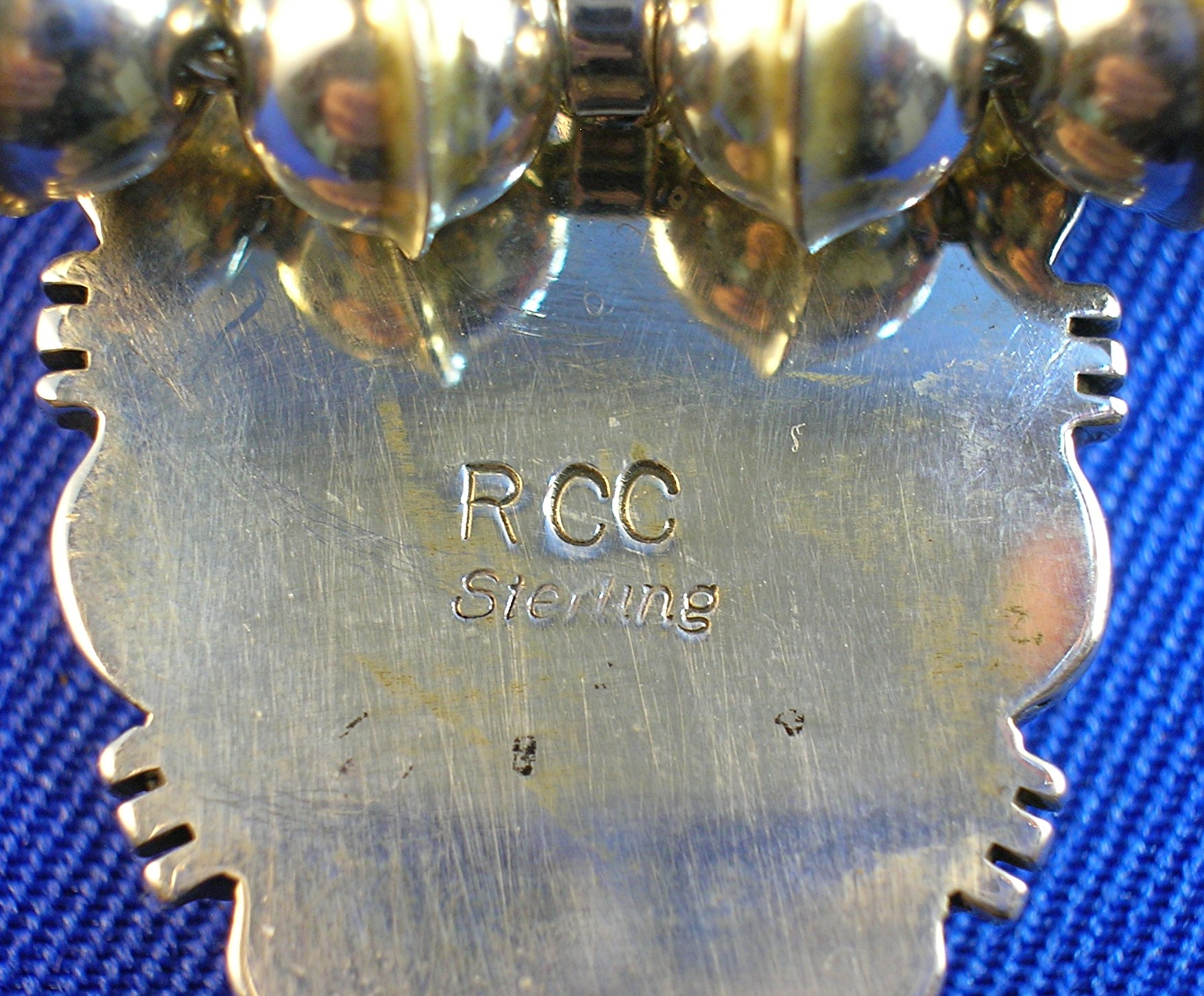 Navajo Sterling Silver White Buffalo Necklace RCC
