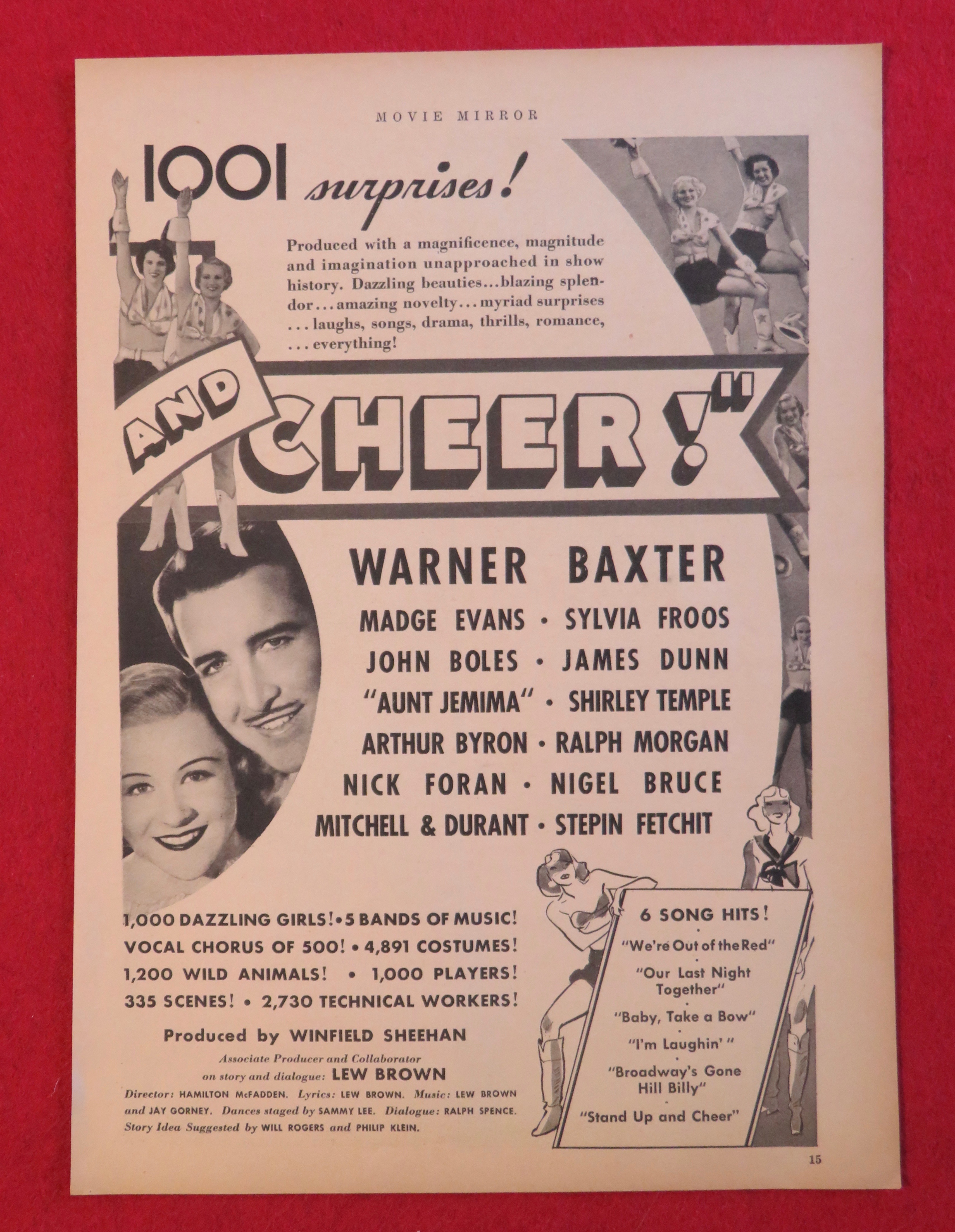 1934 Stand Up And Cheer with Wide Array Of Stars