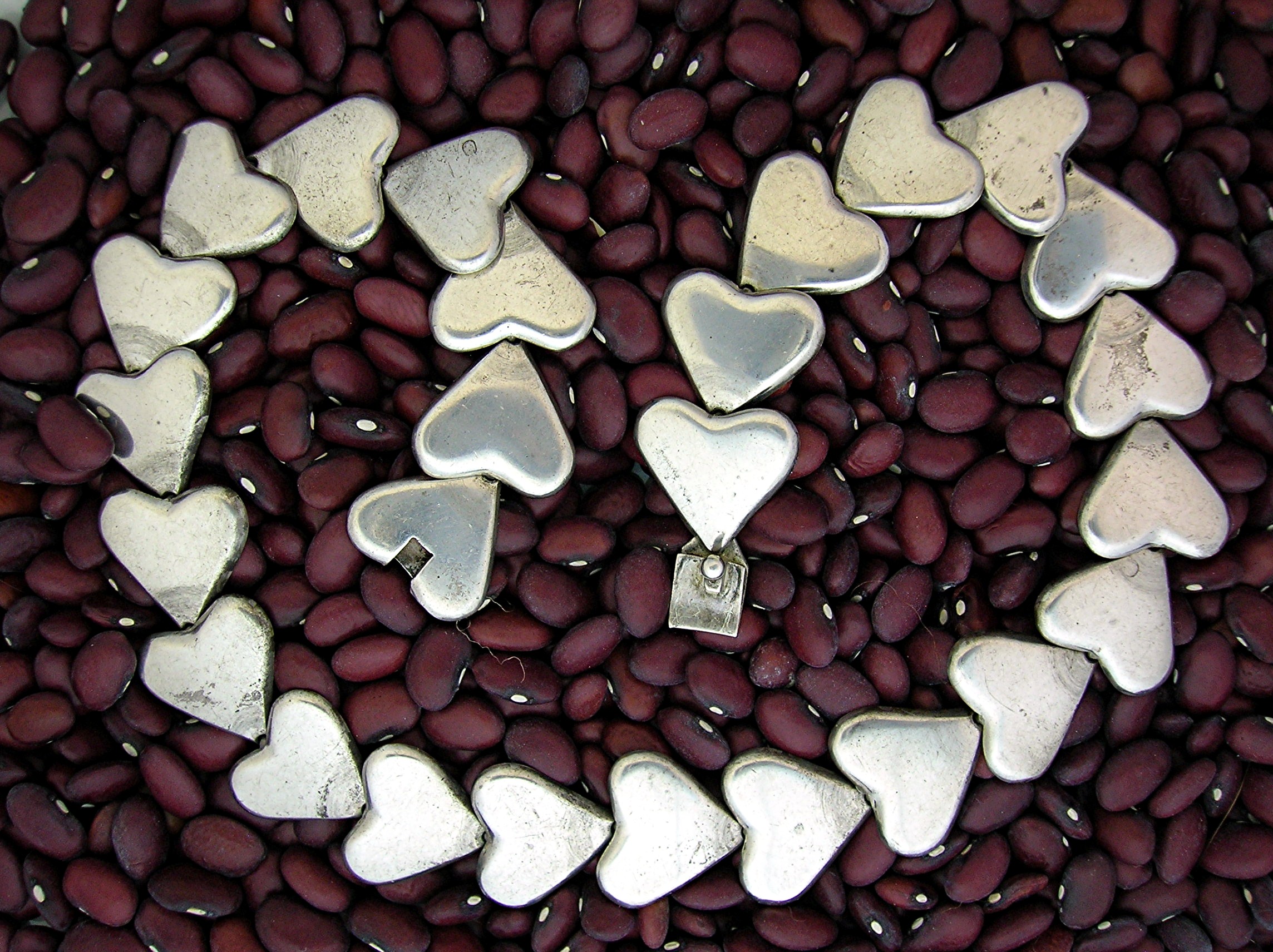 Taxco Sterling Silver Hearts Necklace TP 22 Mexico
