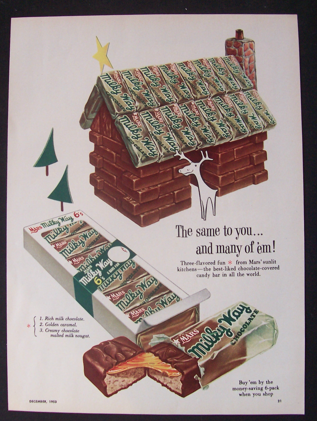 1953 Mars Milky Way Bars w/ House Made From Candy Bars