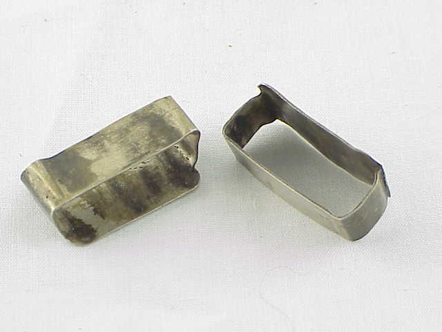 2 Victorian Or Edwardian Sterling Silver And Gold Belt Scarf Slides
