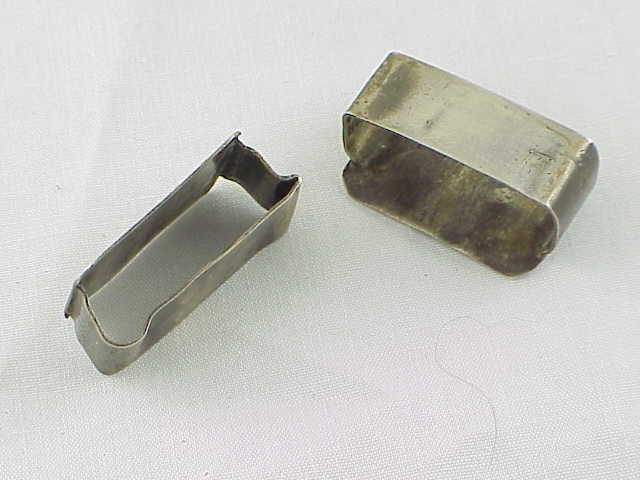 2 Victorian Or Edwardian Sterling Silver And Gold Belt Scarf Slides