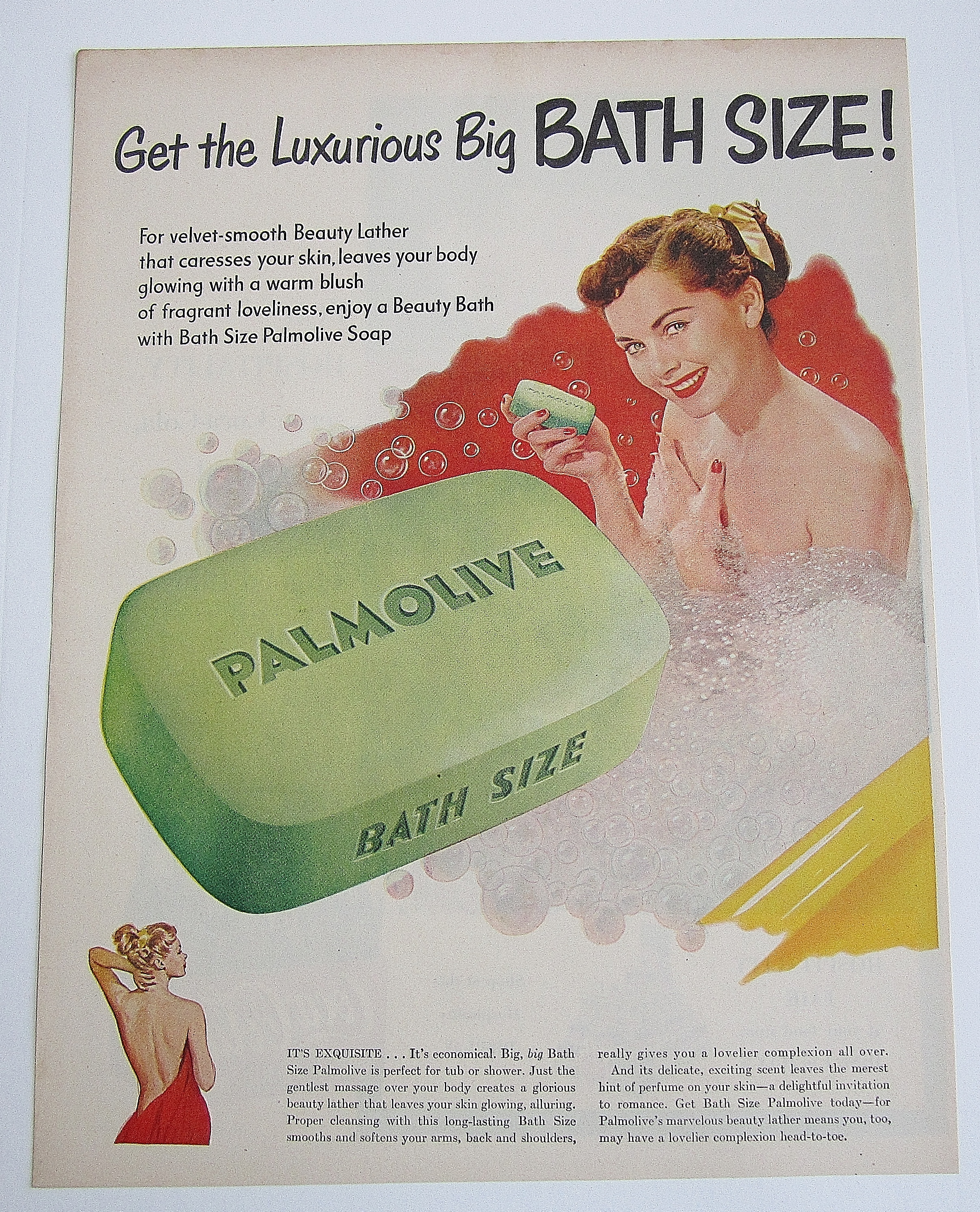 1950 Palmolive Soap With Woman Bathing