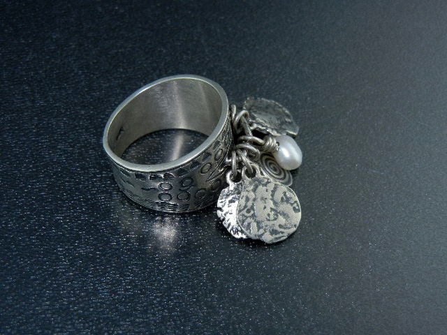 Silpada Coins  & Pearl Sterling Silver Ring