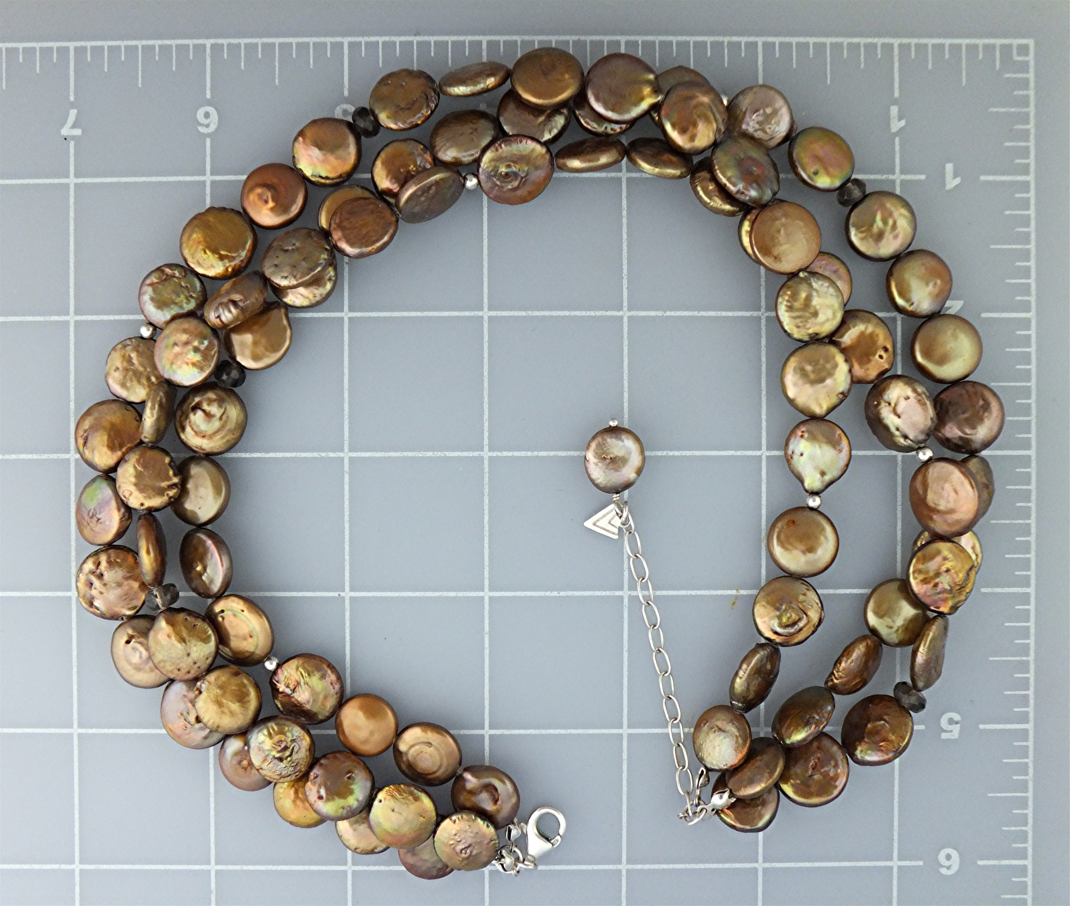 SILPADA Bronze Coin Pearls Sterling Silver Necklace