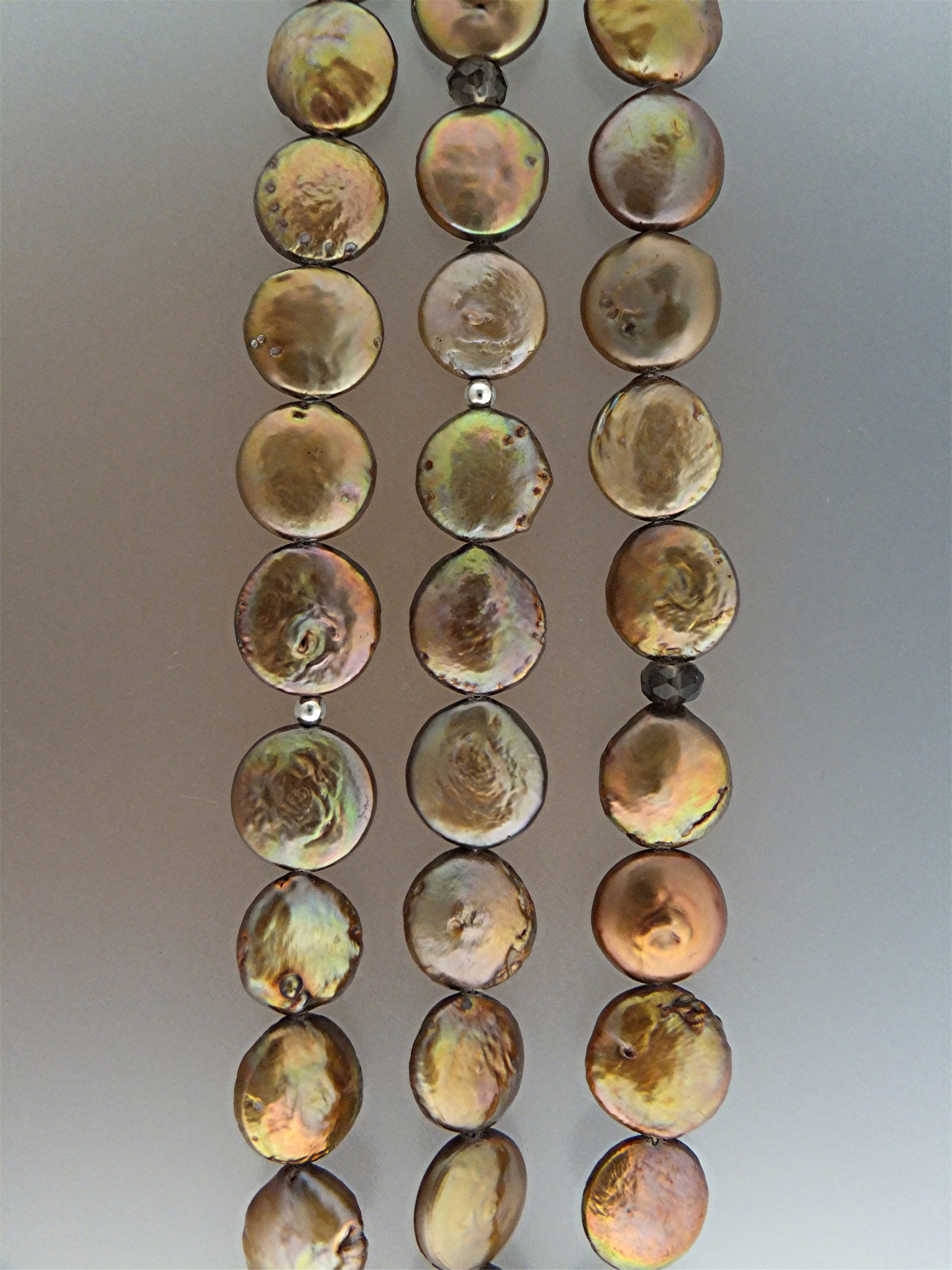 SILPADA Bronze Coin Pearls Sterling Silver Necklace