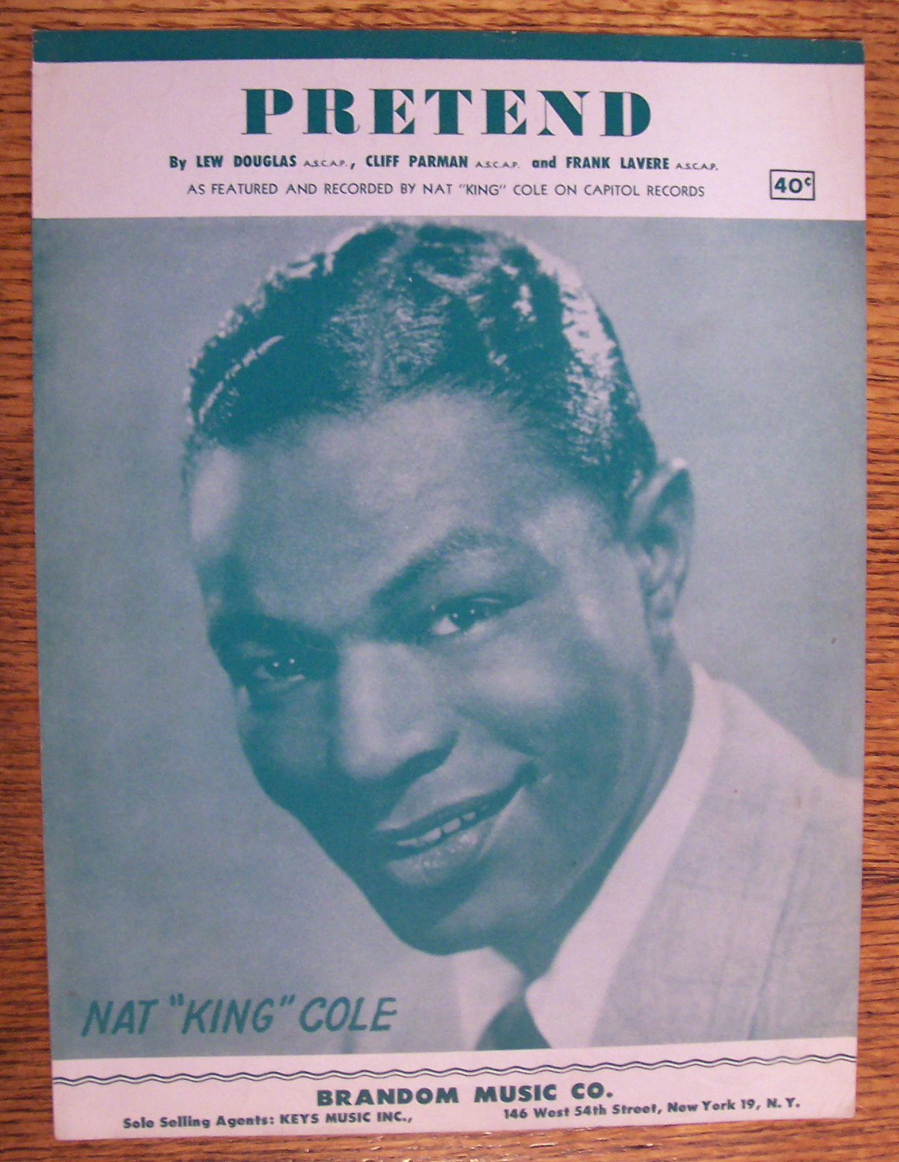 Sheet Music For 1952 Pretend (Nat King Cole)