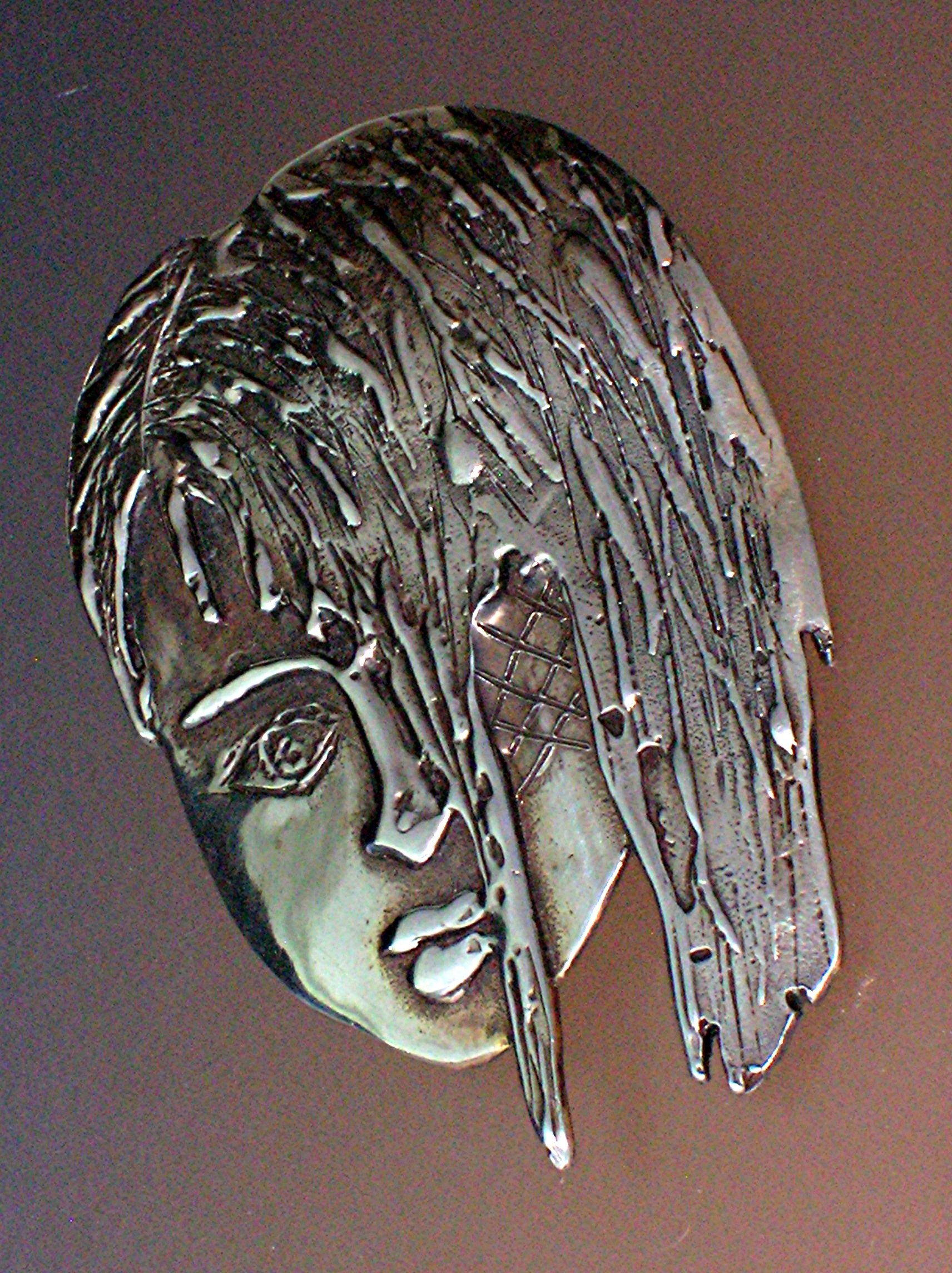 Sterling Silver Face Handmade Artist Brooch Pin