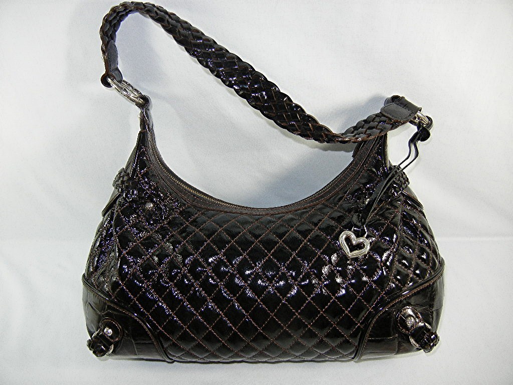 Bag Purse Brighton Hobo Black Leather Dust Bag