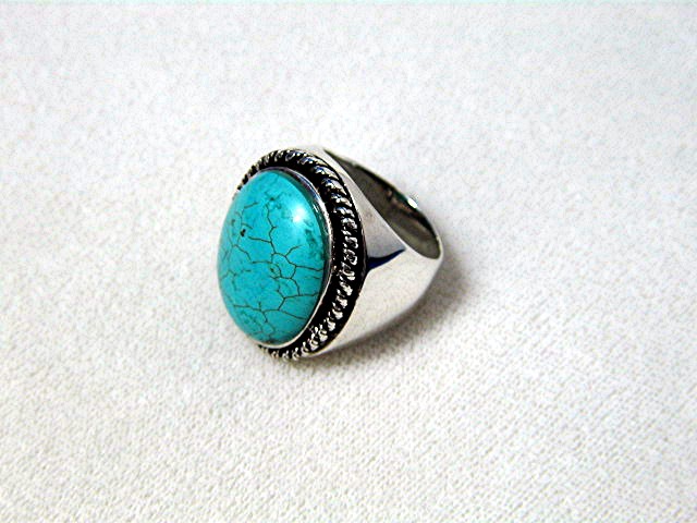 Sterling Silver Turquoise Ring HT Thailand